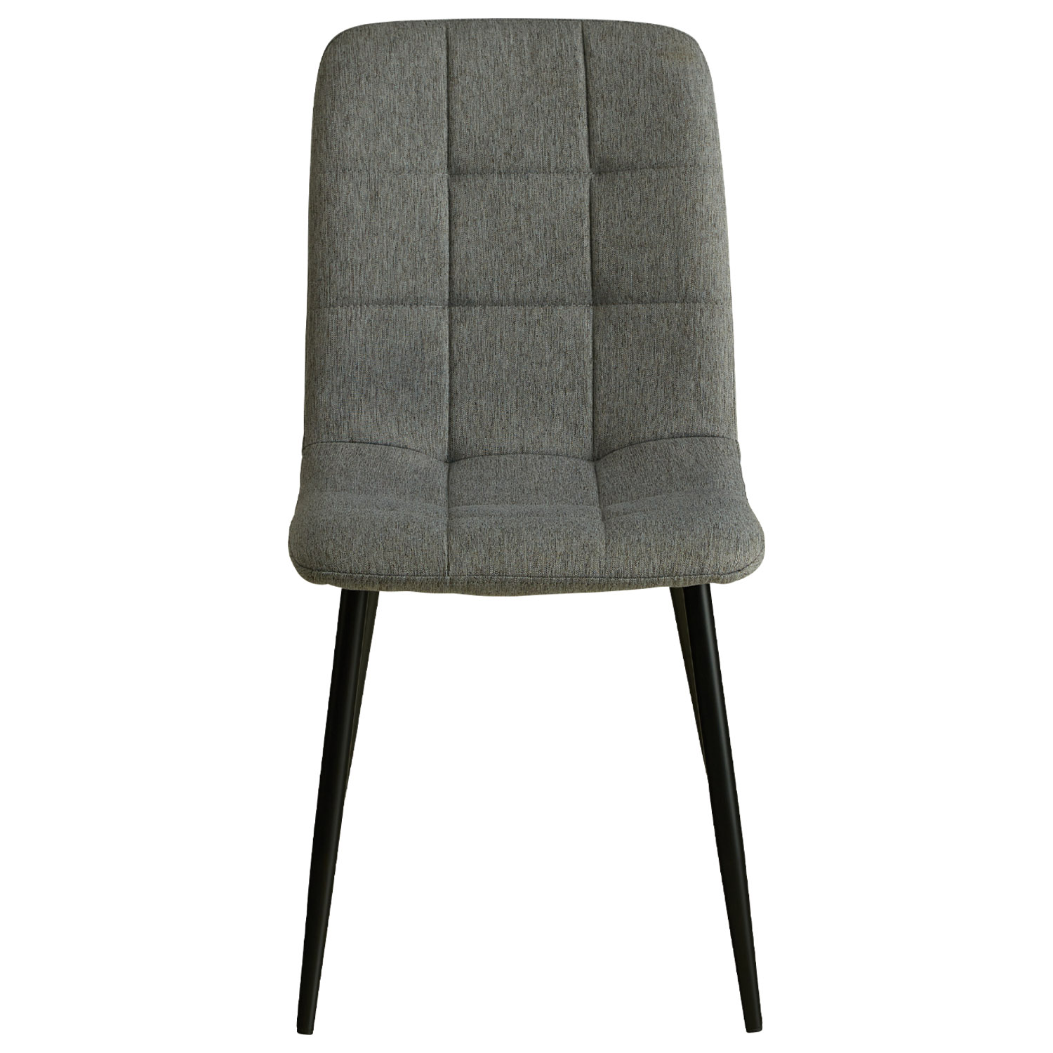 Upholstered Chair Linen Grey | Set of 2 | without Armrests | Kitchen Dining Room Office