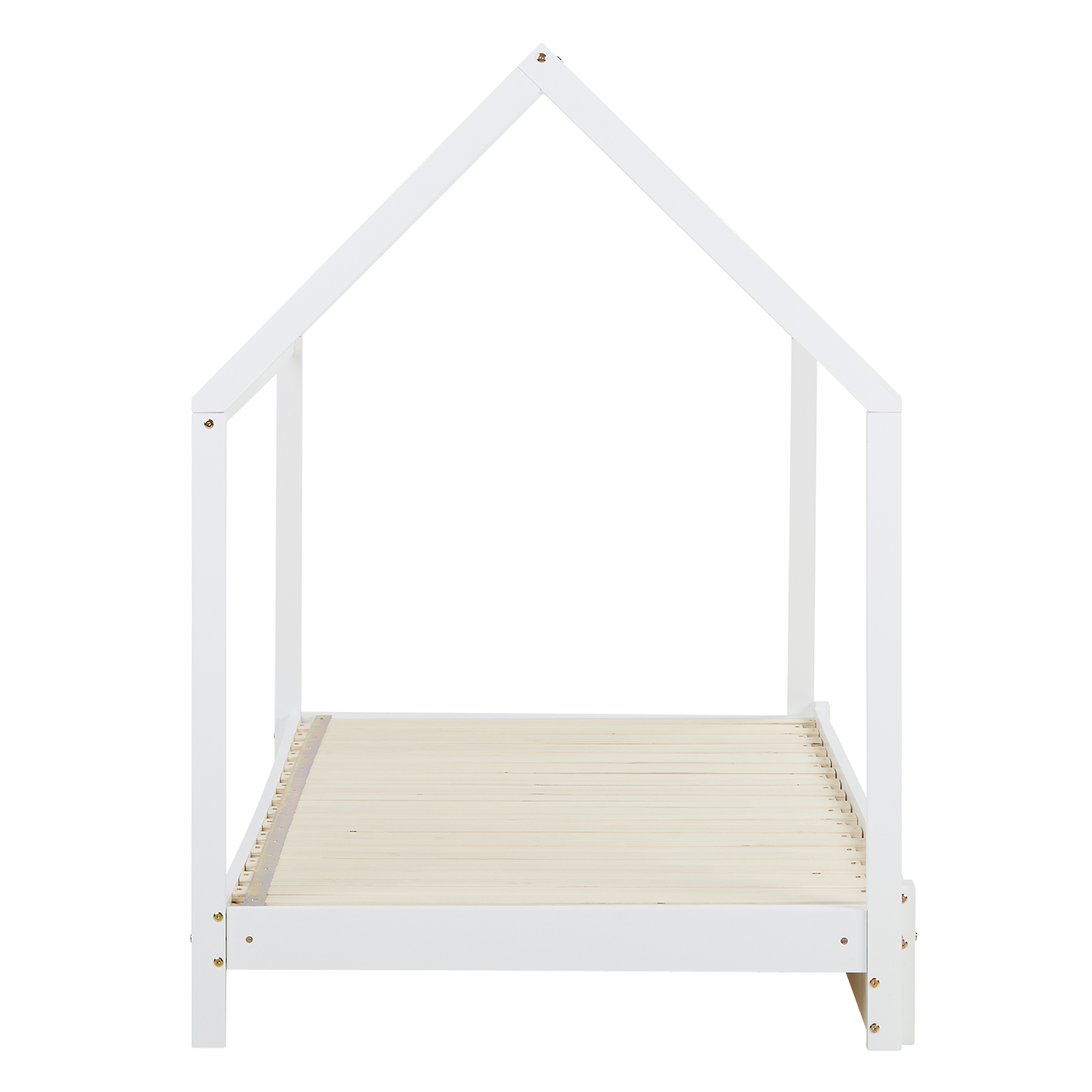 Children's Bed 90x200 cm White | House Bed Extendable to Double Bed | Functional Bed | with Slatted Frame | Wood