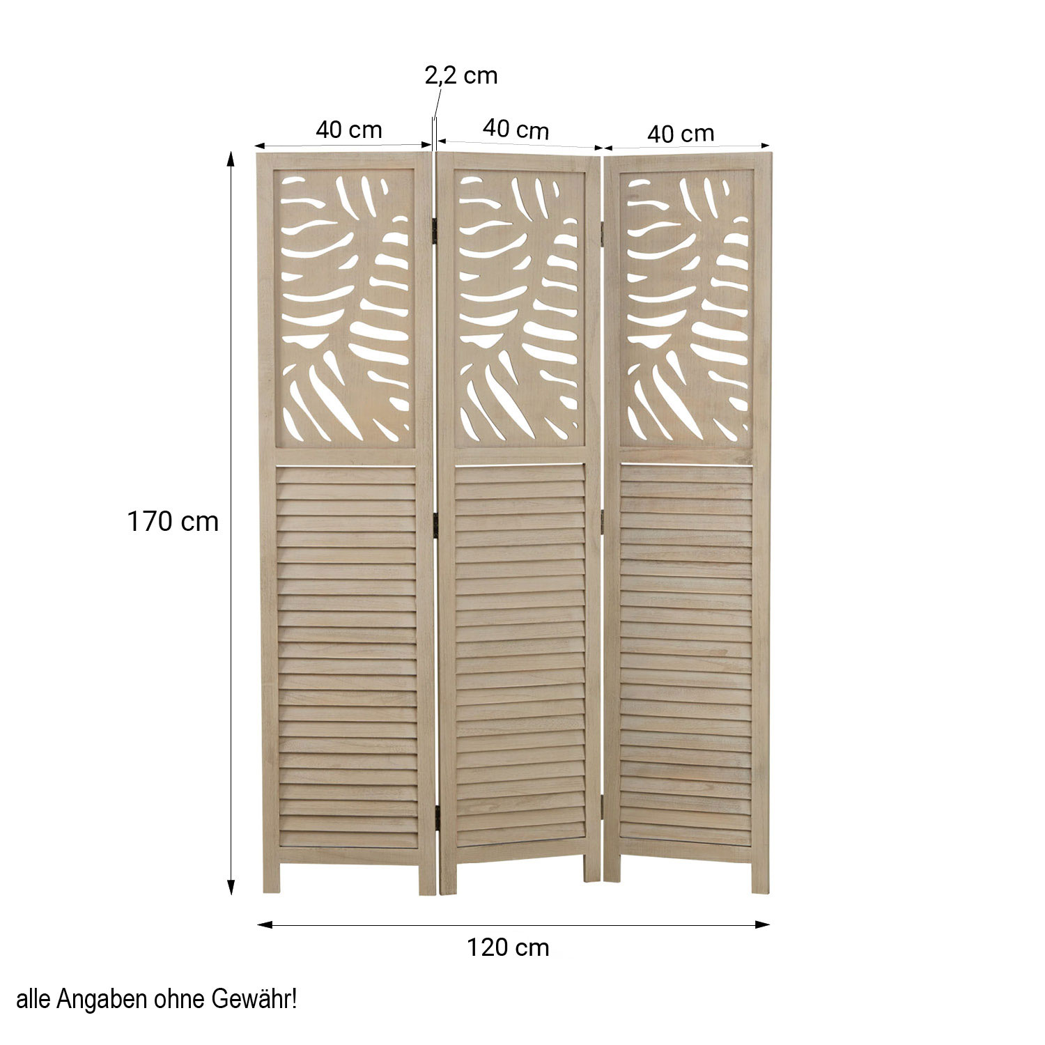 Paravent Natural Rattan-Style Decorations | 3-panel | Wood | Room Divider Partition Privacy Screen
