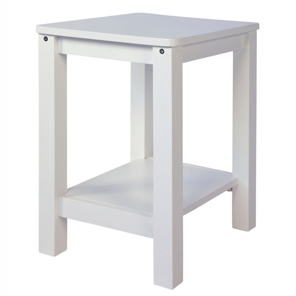 Side Table Grey White Natural Nightstand Wood Bedroom Coffee Table Living Room Table