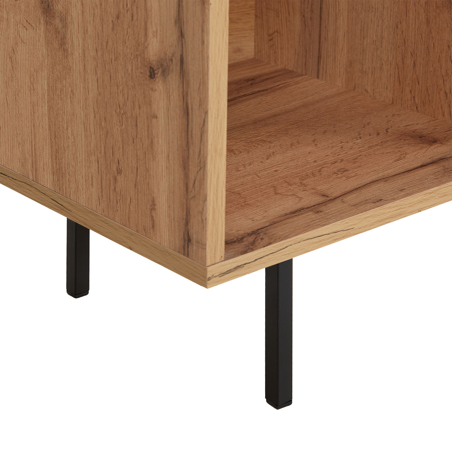 TV Board 140x35,5 cm Wood Oak TV Cabinet Lowboard Sideboard TV Bench Industrial Style