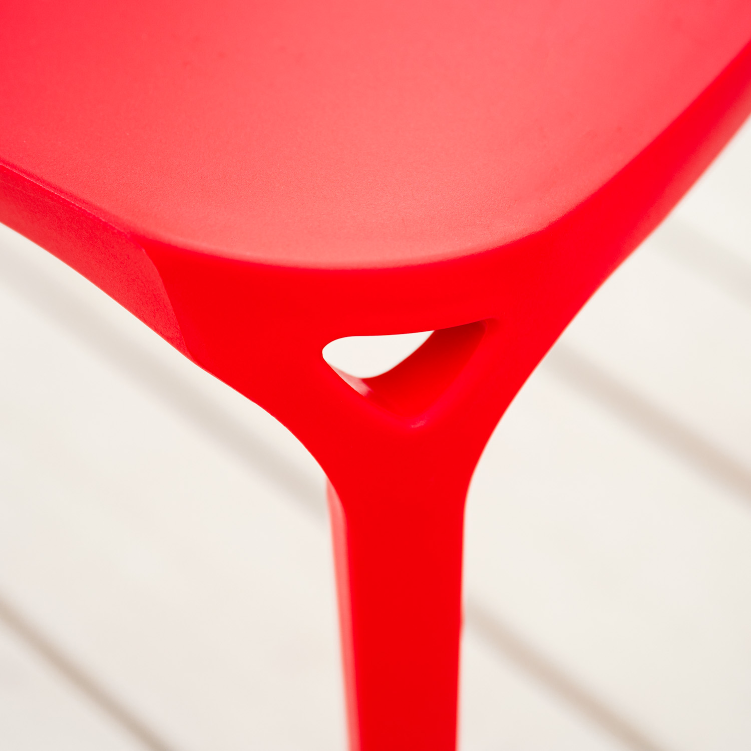 Chaise de jardin Lot de 6 Moderne Rouge Chaises design Plastique Chaises exterieur Chaises empilable Chaise de cuisine