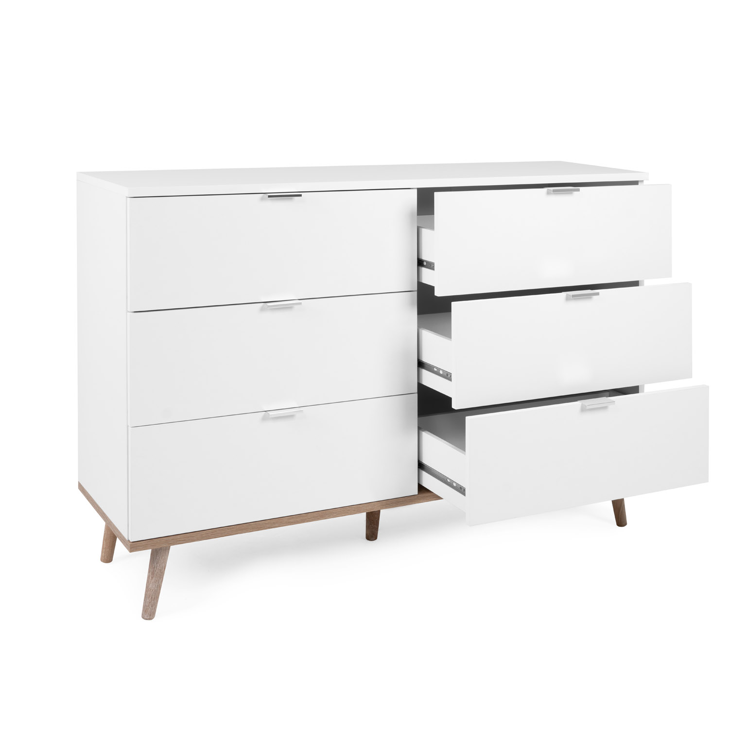 Chest of Drawers Sideboard White Wood Bedroom Wardrobe