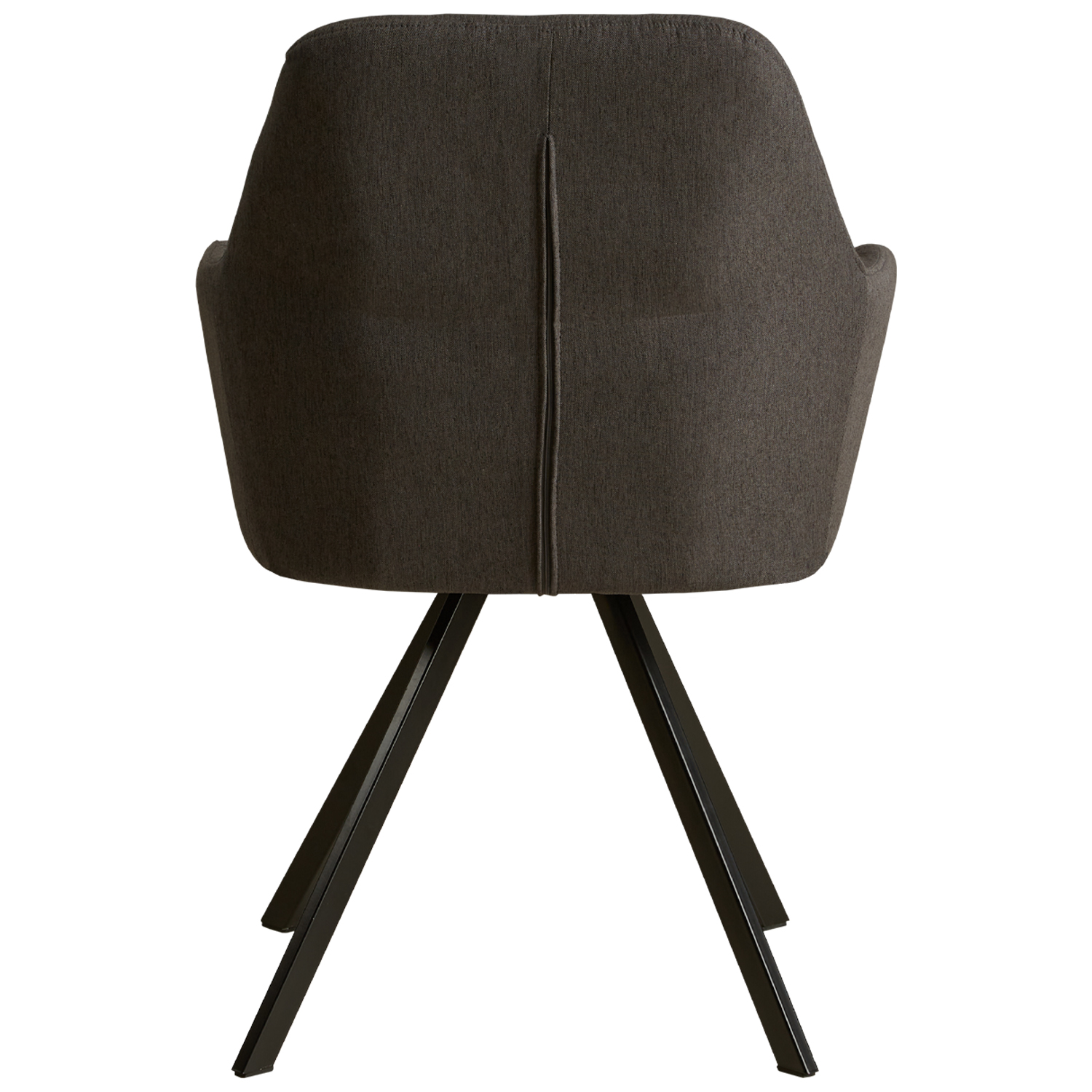 Set of 6 Upholstered Linen Dining Chairs in Anthracite with Armrests – Modern Dining Chairs