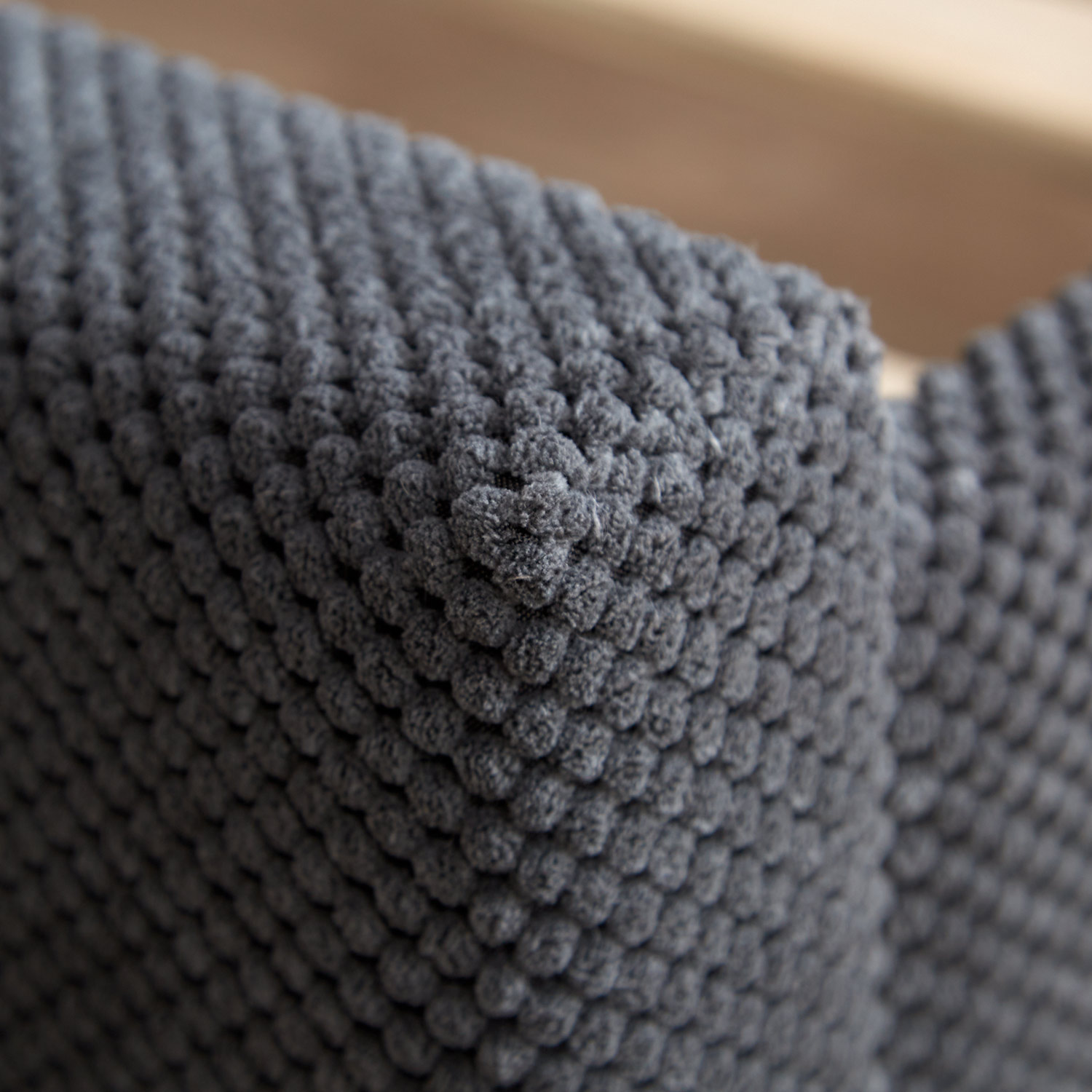 Upholstered bed 140x200 cm grey anthracite velvet | with slatted frame | double fabric bed frame