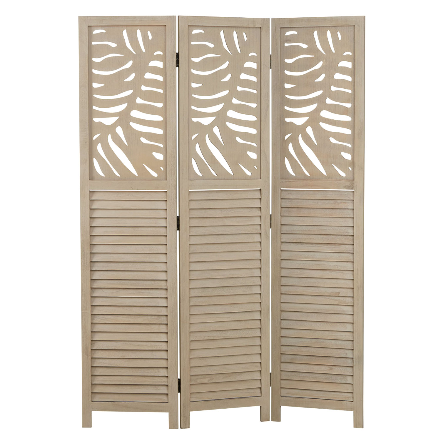 Paravent Natural Rattan-Style Decorations | 3-panel | Wood | Room Divider Partition Privacy Screen