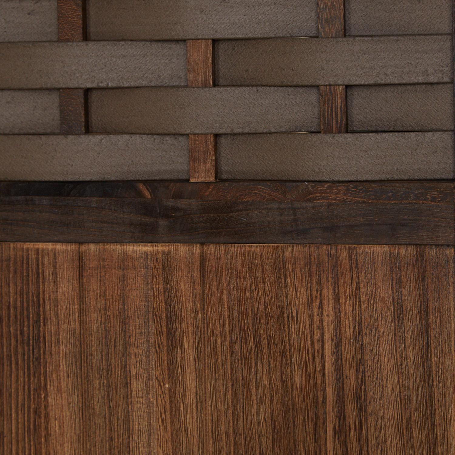 Paravent Brown Rattan-Style | 3-panel | Wood | Room Divider Partition Privacy Screen