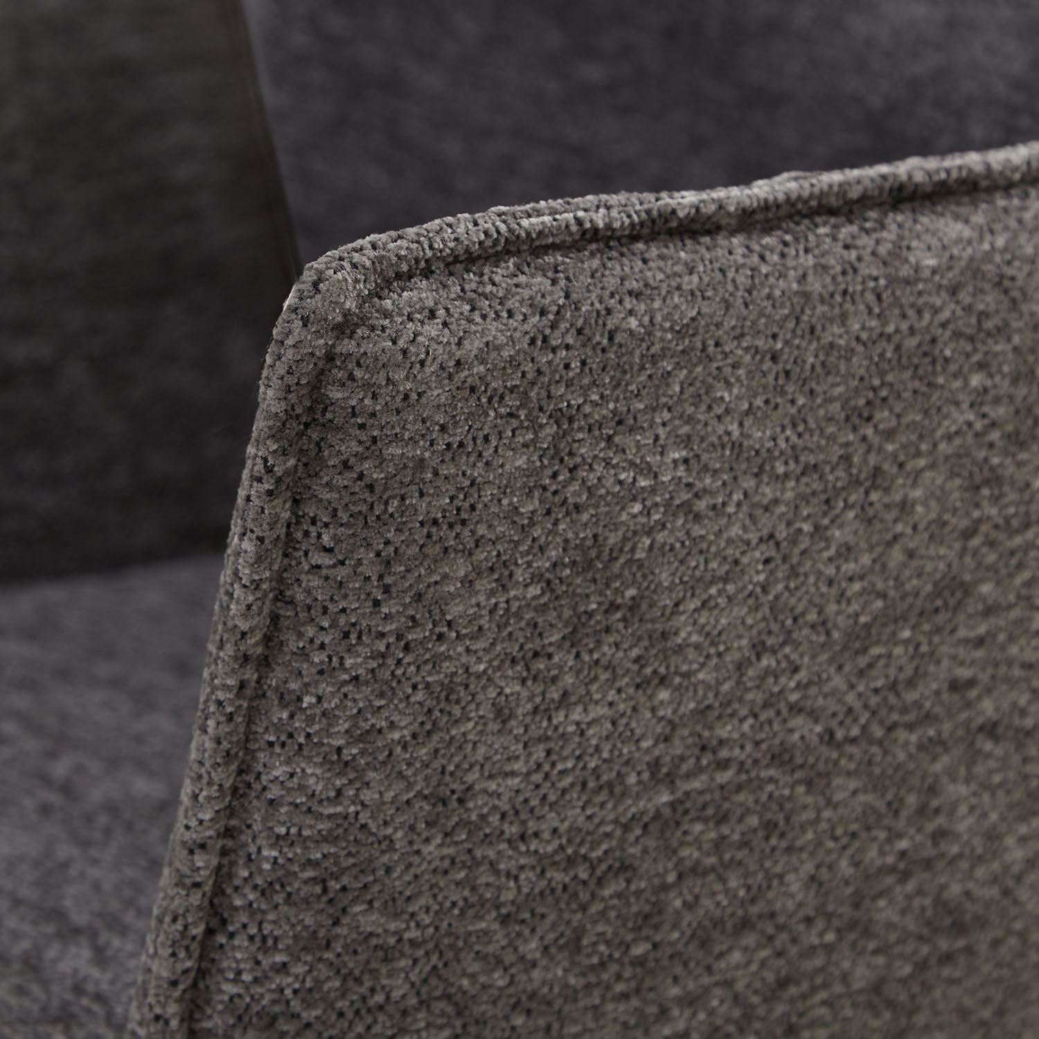 Upholstered Chair Chenille Wool Grey | Set of 2 | swivel | with Armrests | Kitchen Dining Room Office
