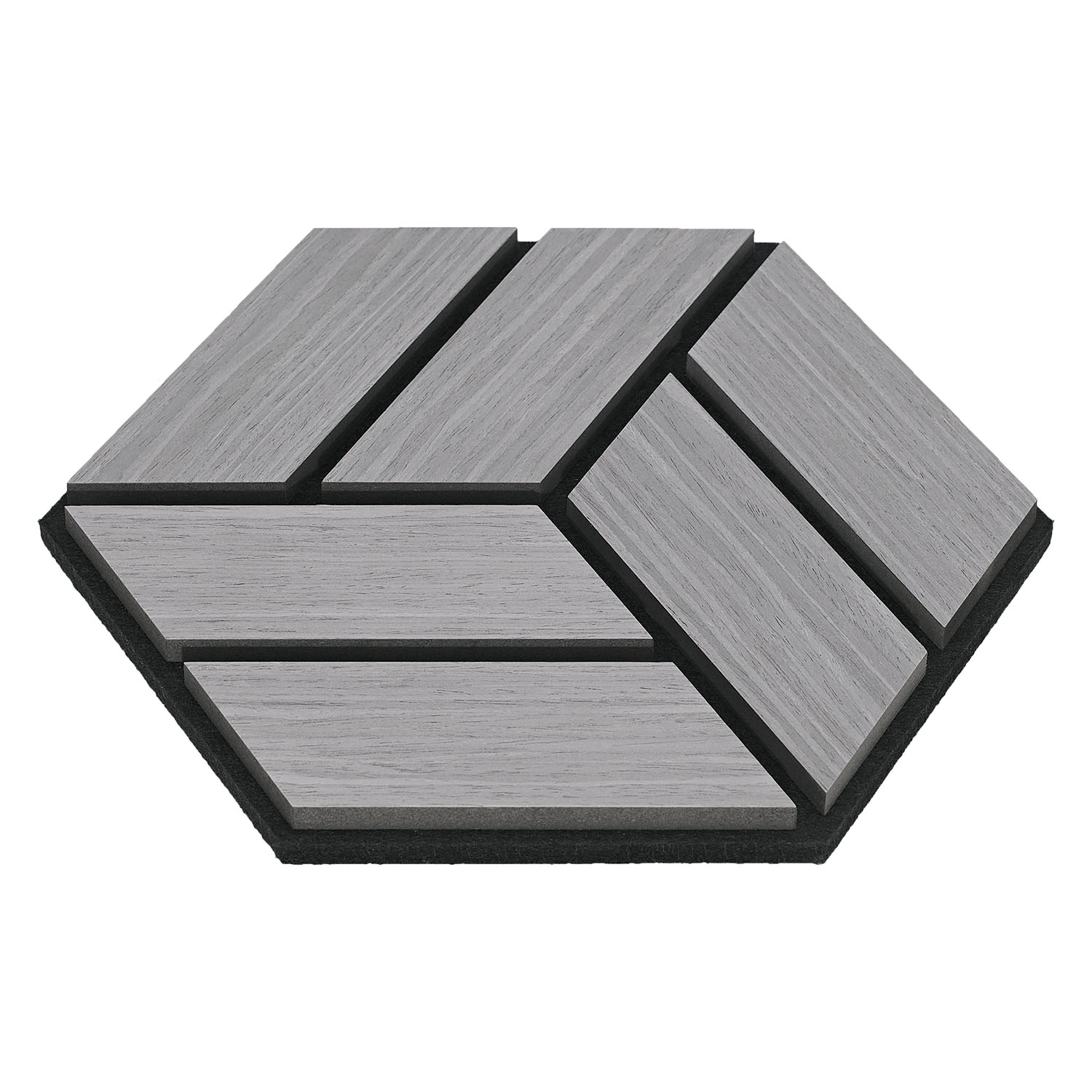 Acoustic Panels Wall Panels Hexagon Honeycomb 30 x 26 cm Grey | Wood | 20-piece Set | 3D