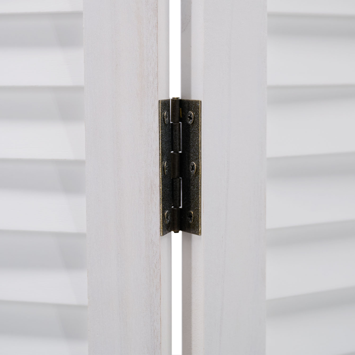 Paravent White Wooden Slats | 3-panel | Wood | Room Divider Partition Privacy Screen