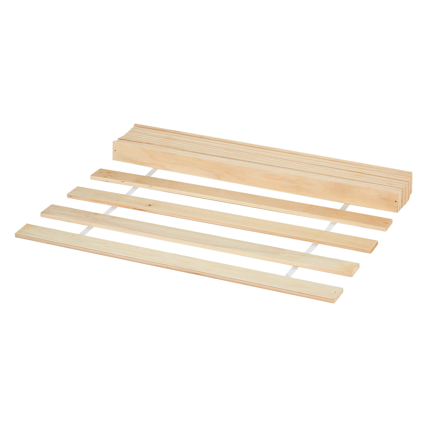 Roll-up Slatted Bed Frame, 140 x 200 cm, Solid Pine, 13 Slats