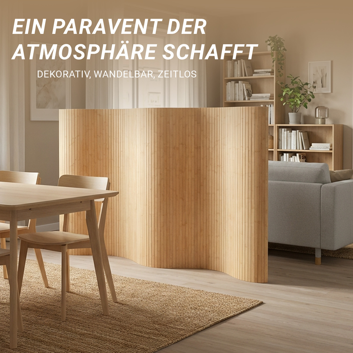 Paravent Bamboo Height 145 cm Brown | Room Divider | Partition Privacy Screen