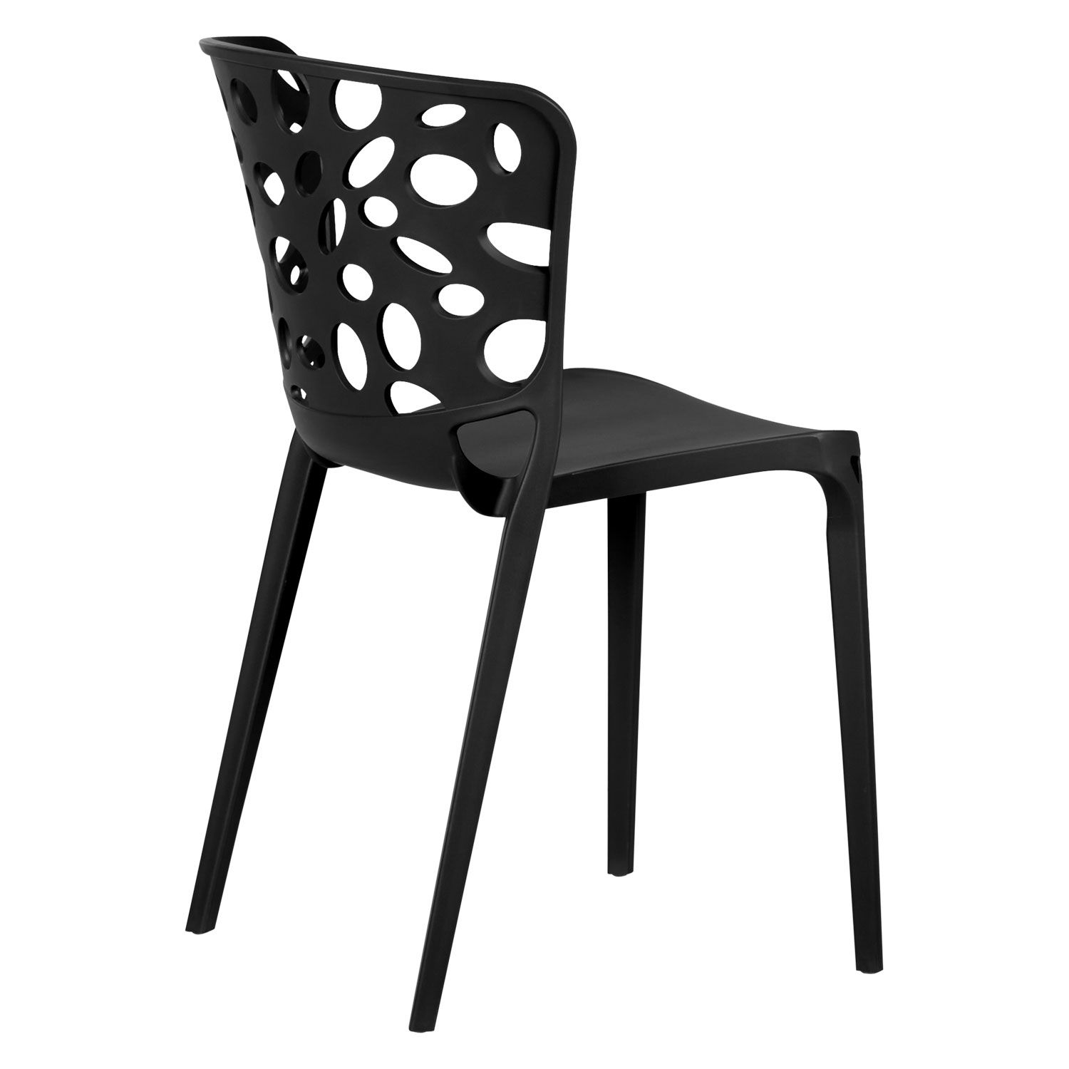 Garden chair Set of 2 Modern Black Camping chairs Outdoor chairs Plastic Stacking chairs Kitchen chairs Garden chair Set of 6 Modern Black Camping chairs Outdoor chairs Plastic Stacking chairs Kitchen chairs