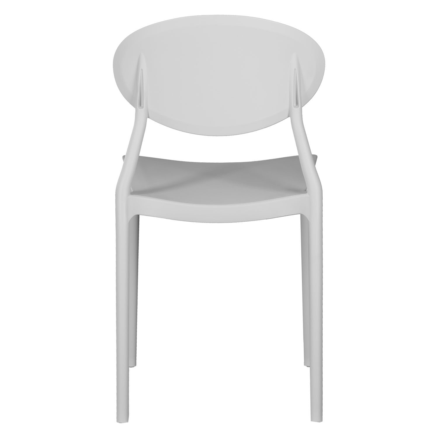 Garden chair Set of 4 Camping chairs Grey Outdoor chairs Plastic Stacking chairs Kitchen chairs