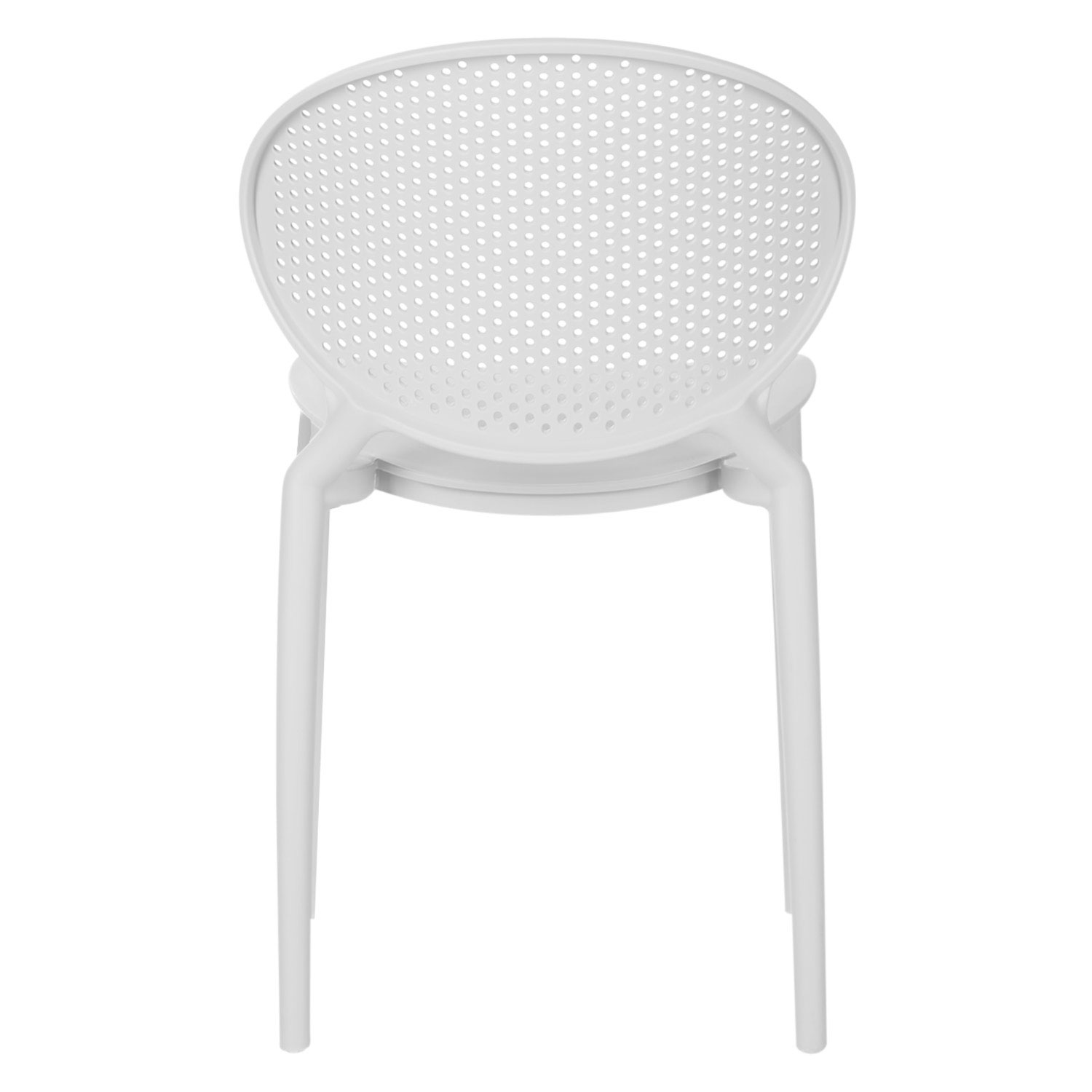 Modern Garden chair Set of 4 Grey Camping chairs Outdoor chairs Plastic Stacking chairs Kitchen chairs