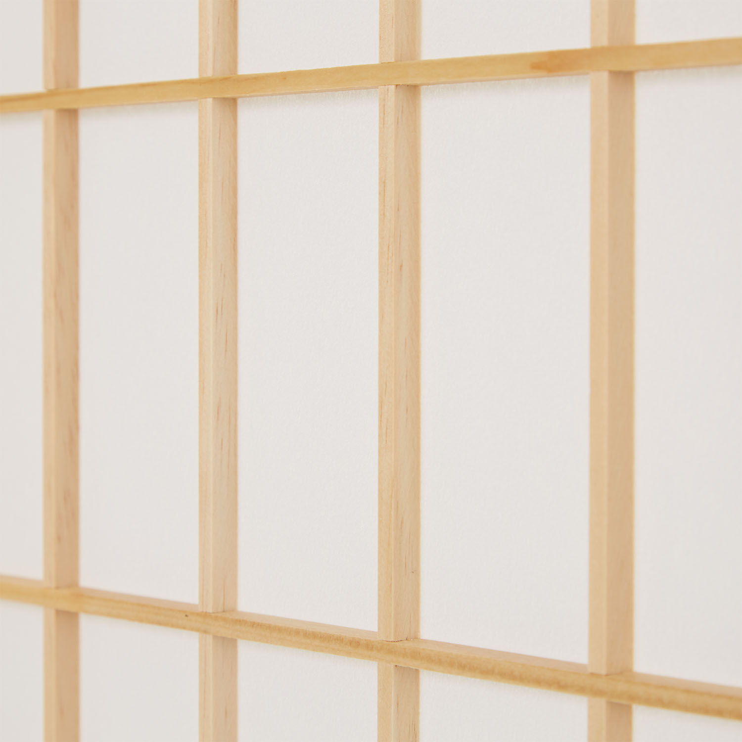 Paravent Natural Shoji Rice Paper White | 3-panel | Wood | Room Divider Partition Privacy Screen