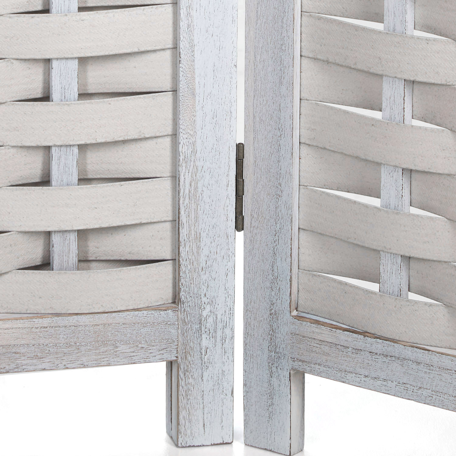 Paravent Natural Rattan-Style | 3-panel | Wood | Room Divider Partition Privacy Screen