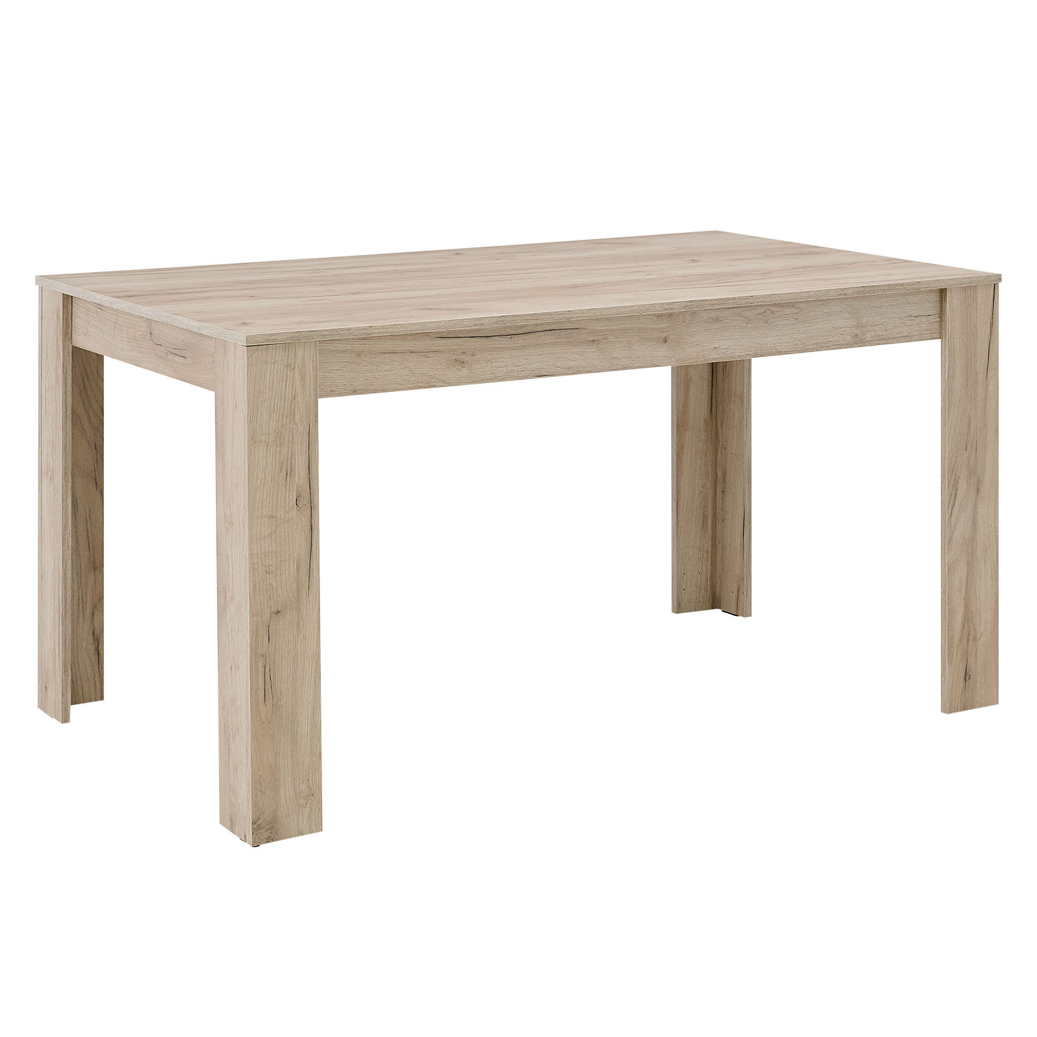 Modern Dining Table Kitchen Table Wooden Table 135x80 cm Grey Oak 6 Seater