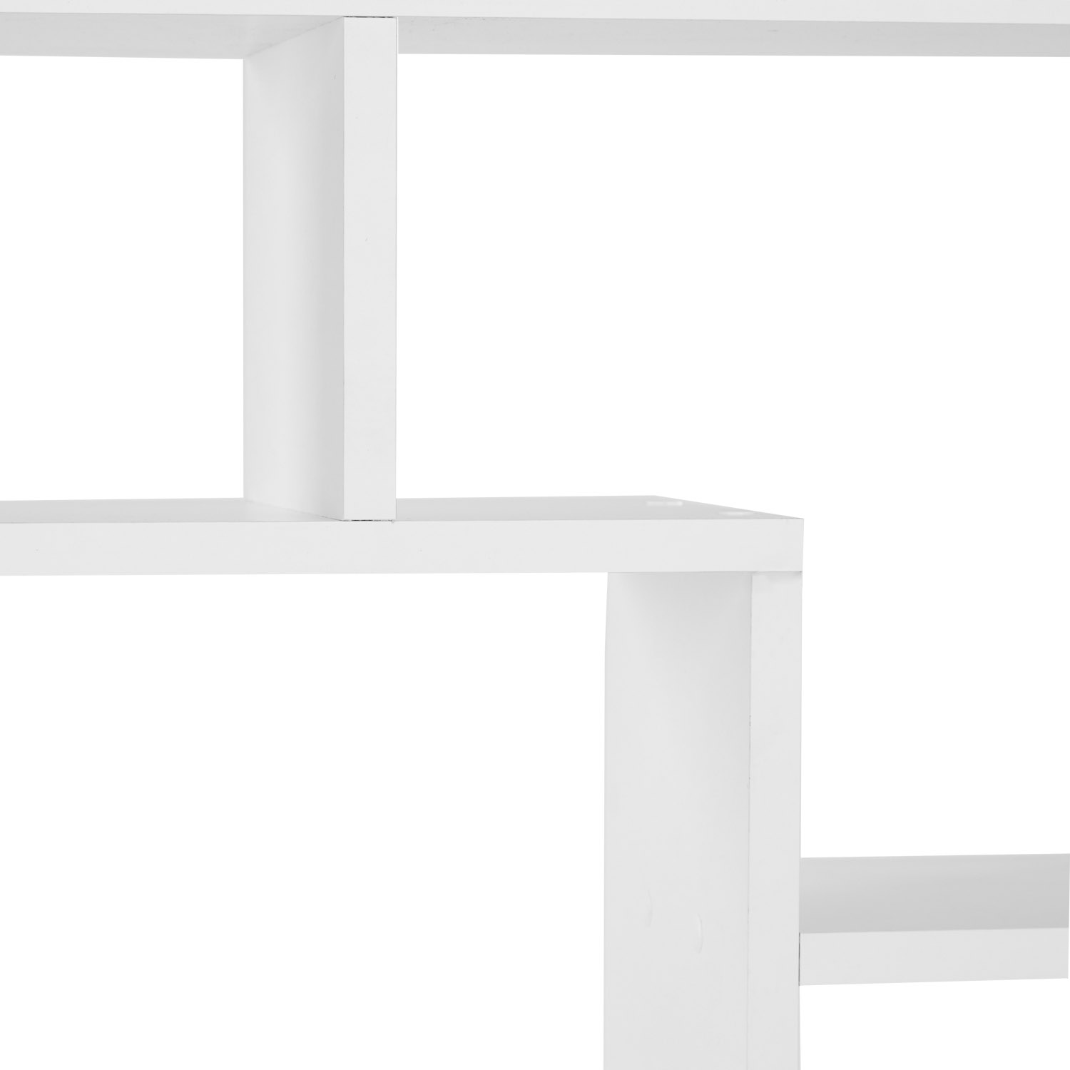 Shelf 4 Versions Floor or Wall Shelf 7 Compartments Bookcase Oak White Wood Solid Modern