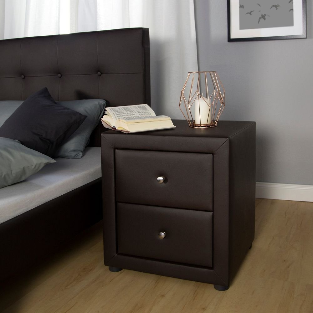Bedside night table bedroom brown night dresser side table