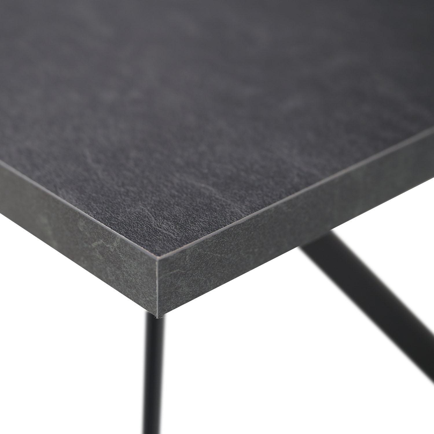 Modern Dining Table Kitchen Table 180x90 cm Anthracite Black Table 8 Seater Industrial Look
