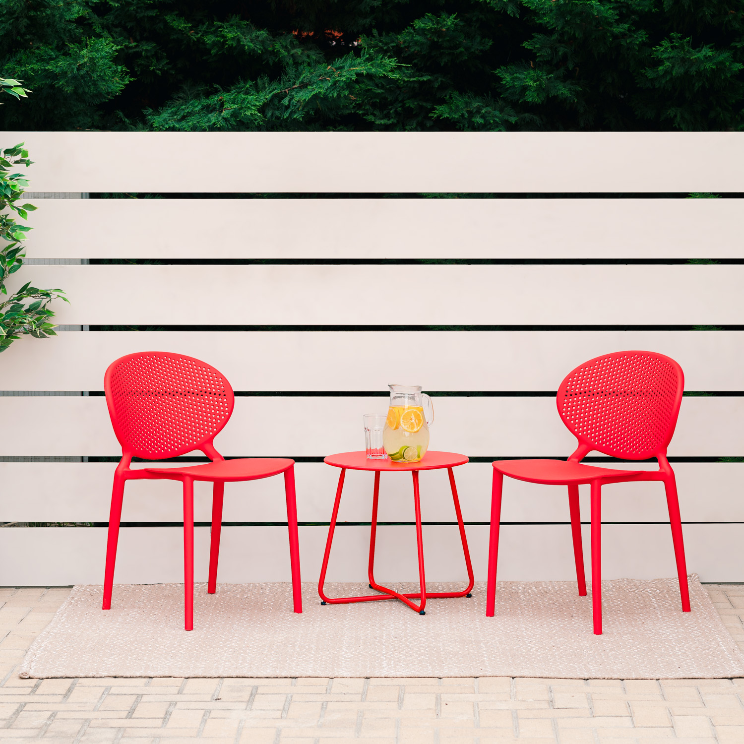 Modern Garden chair Set of 4 Camping chairs 5 different colours Outdoor chairs Plastic Stacking chairs Kitchen chairs