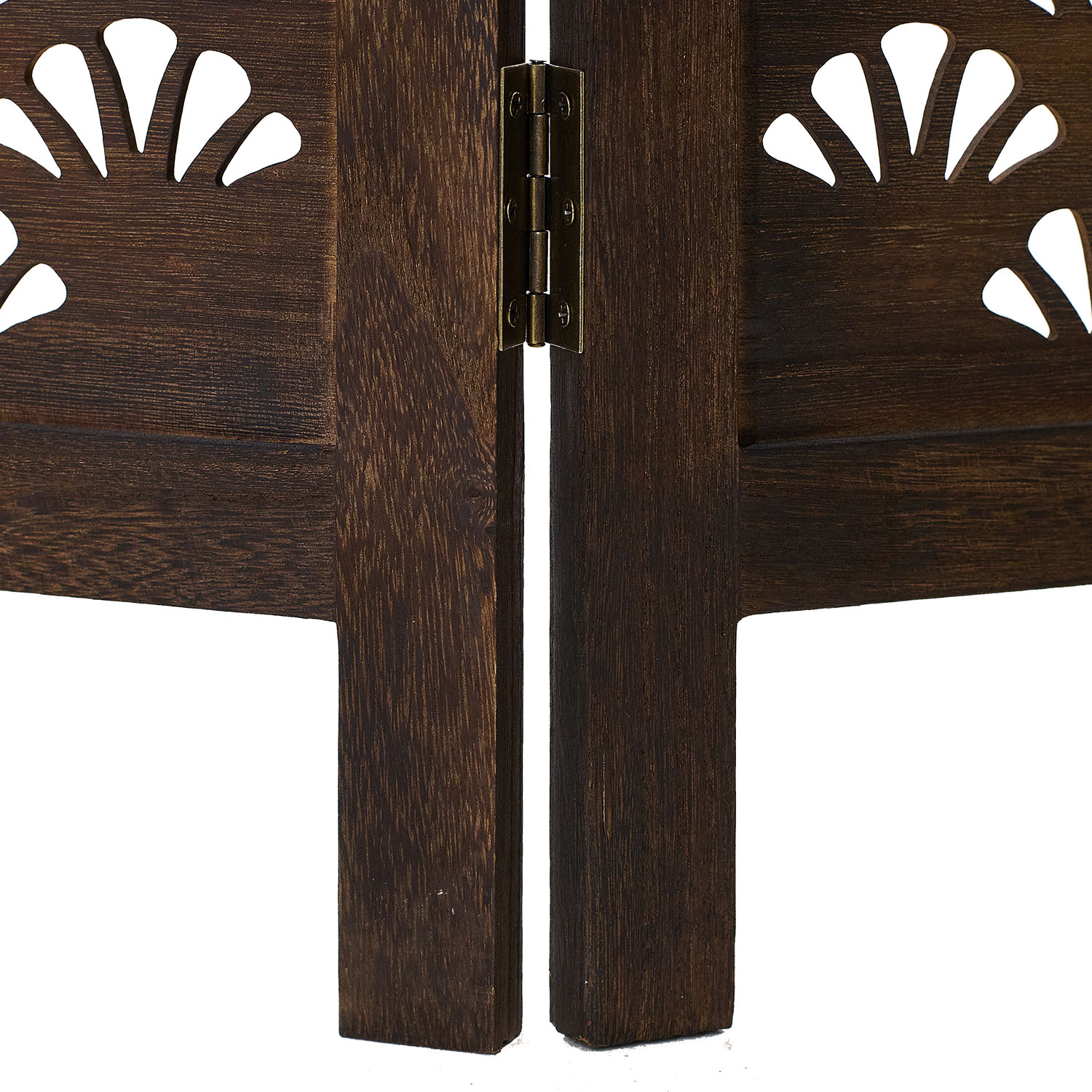 Paravent Brown Design | 3-panel | Wood | Decorative Room Divider | Partition Privacy Screen