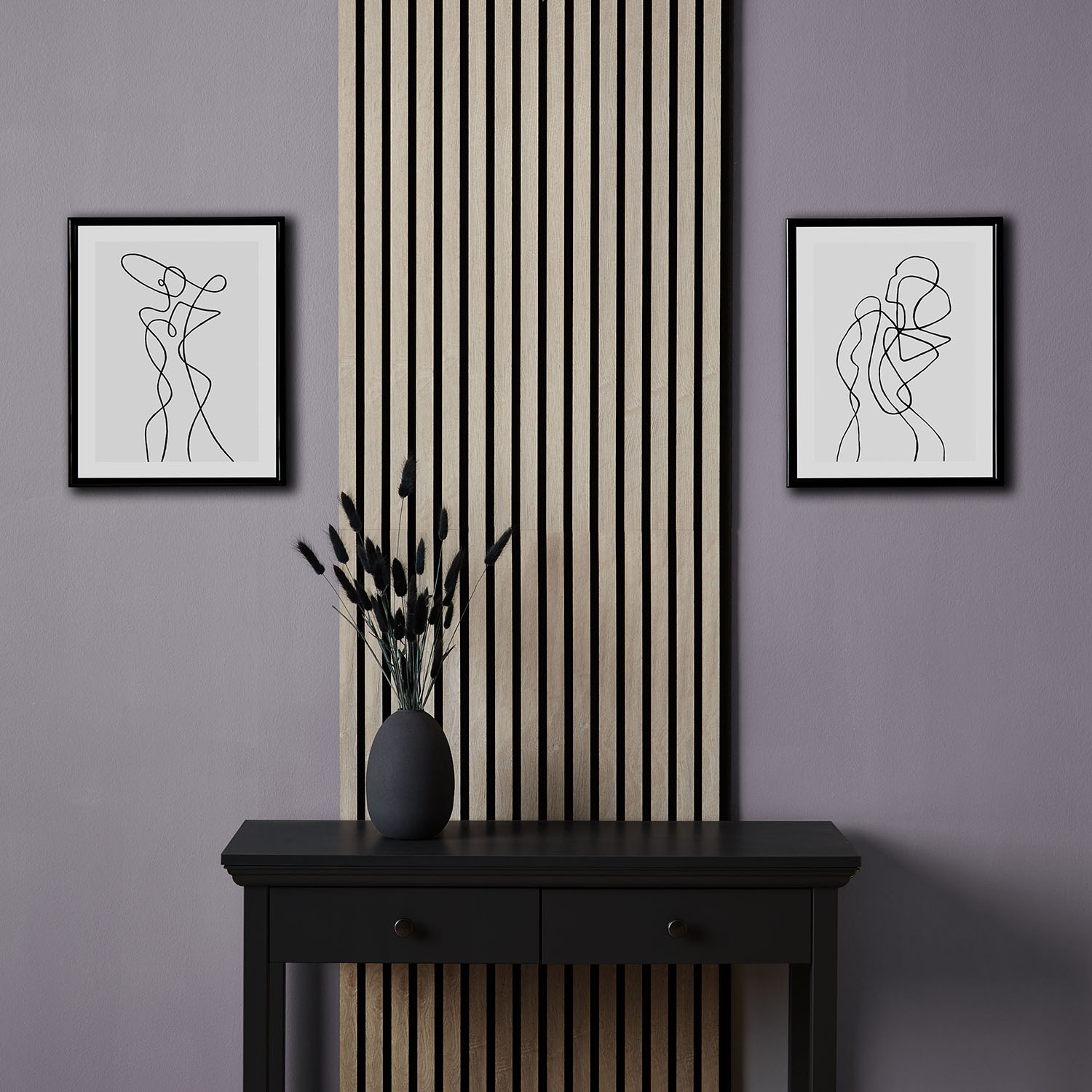 Acoustic Panels Wall Panels 60 x 120 cm Light Gray | Wood | 1 Piece | 3D Strips