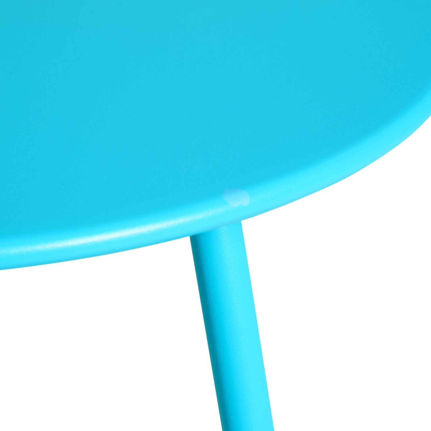 Coffee table Side table Round Garden Table Blue Metal Small table Outdoor table Bistro table
