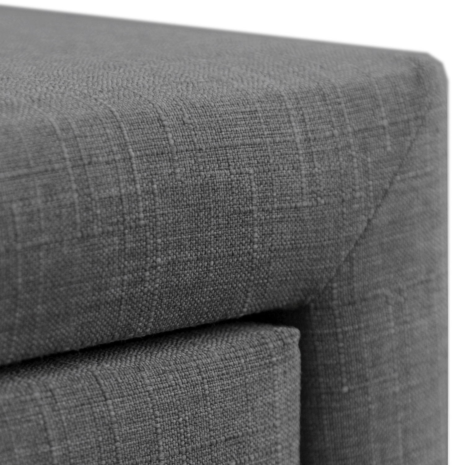 Bedside table nightstand bedroom night chest drawers side table grey fabric