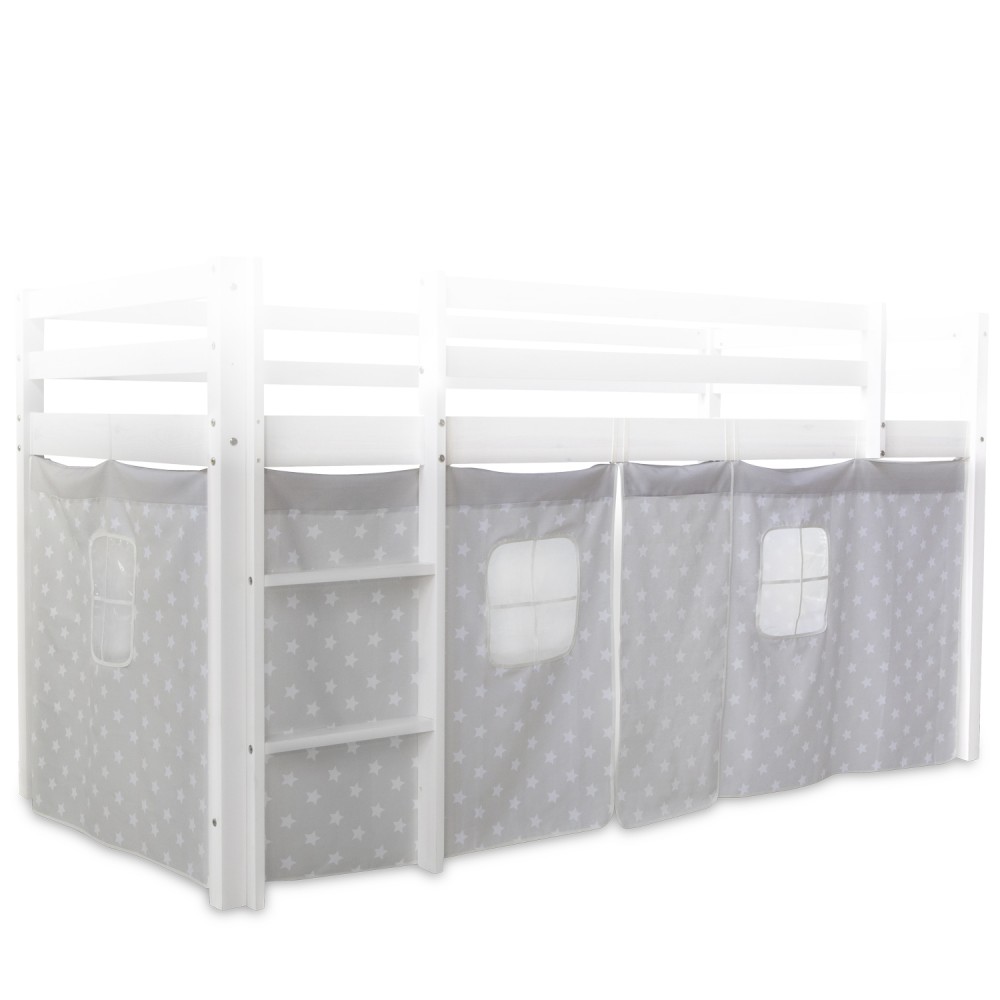 Childrens Bed Curtain Bunk Bed Cabin Bed Accessories Grey Stars Childrens Bed Curtain Bunk Bed Cabin Bed Accessories Grey Stars