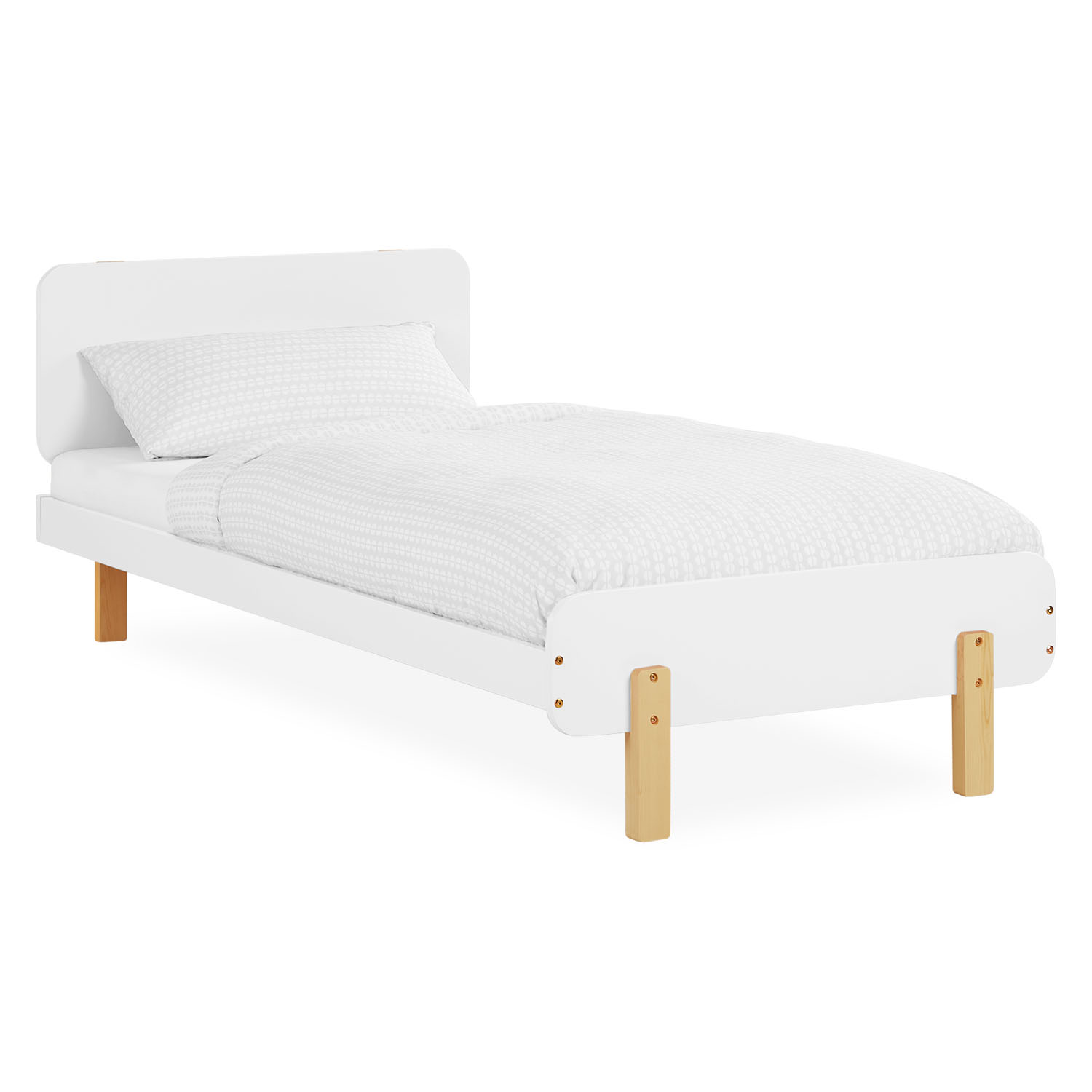 Single bed 90x200 cm White Red Green Wooden Bed frame Kids bed Childrens bed Guest bed Mattress  Slatted frame