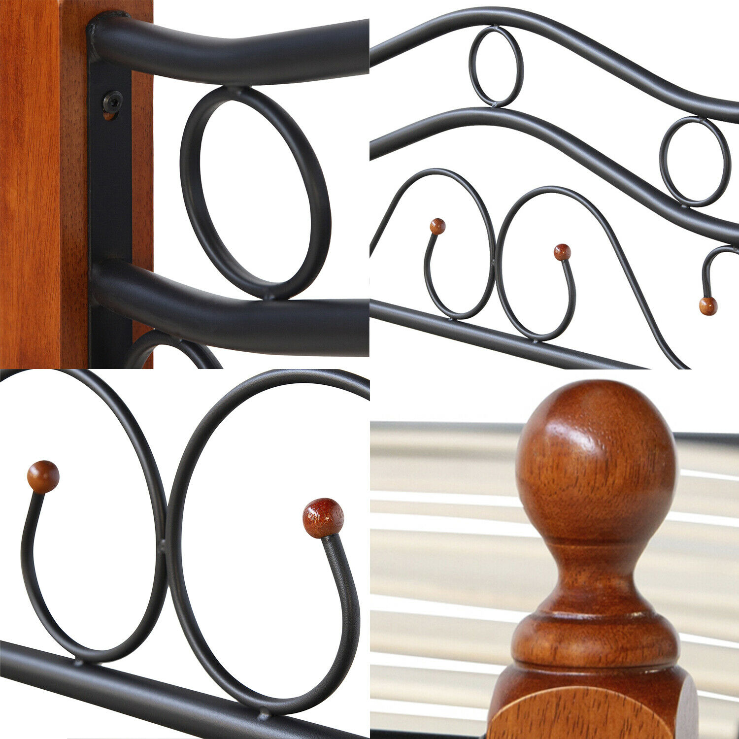 Metal Bed 90x200 Black Daybed Single Bed Youth Bed with Slatted Frame