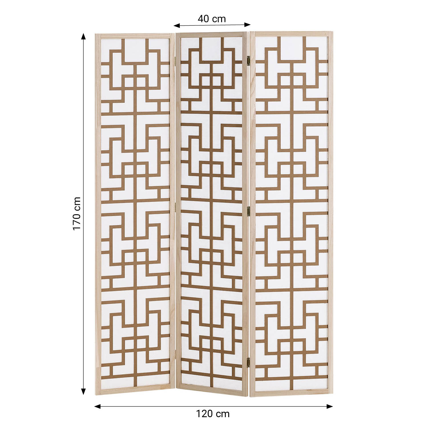 Paravent Natural Shoji | 3-panel | Wood | Room Divider | Partition Privacy Screen
