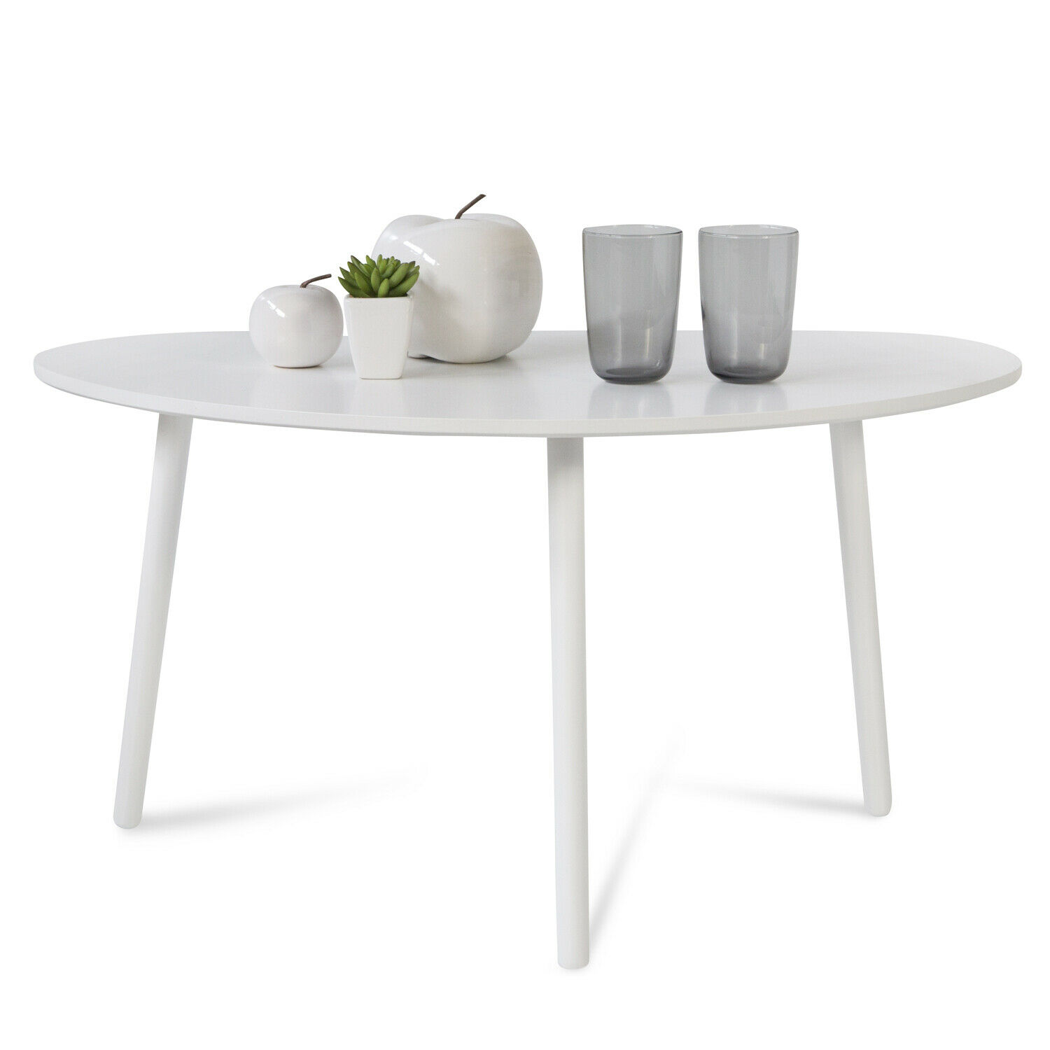 Side Table Occasional Table Coffee Table White Wooden Table Kidney Table Wood