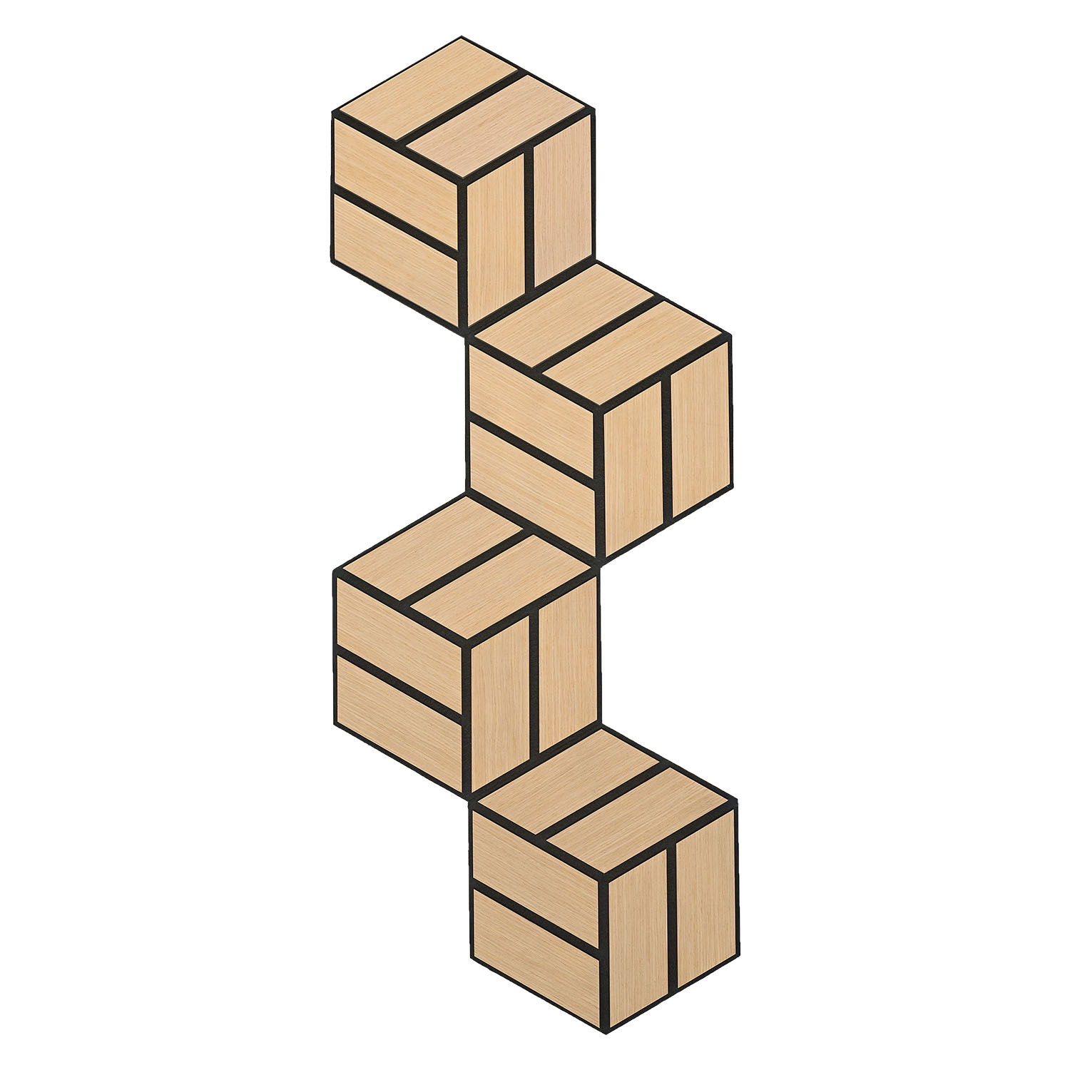 Acoustic Panels Wall Panels Hexagon Honeycomb 30 x 26 cm Natural Oak | Wood | 16-piece Set | 3D