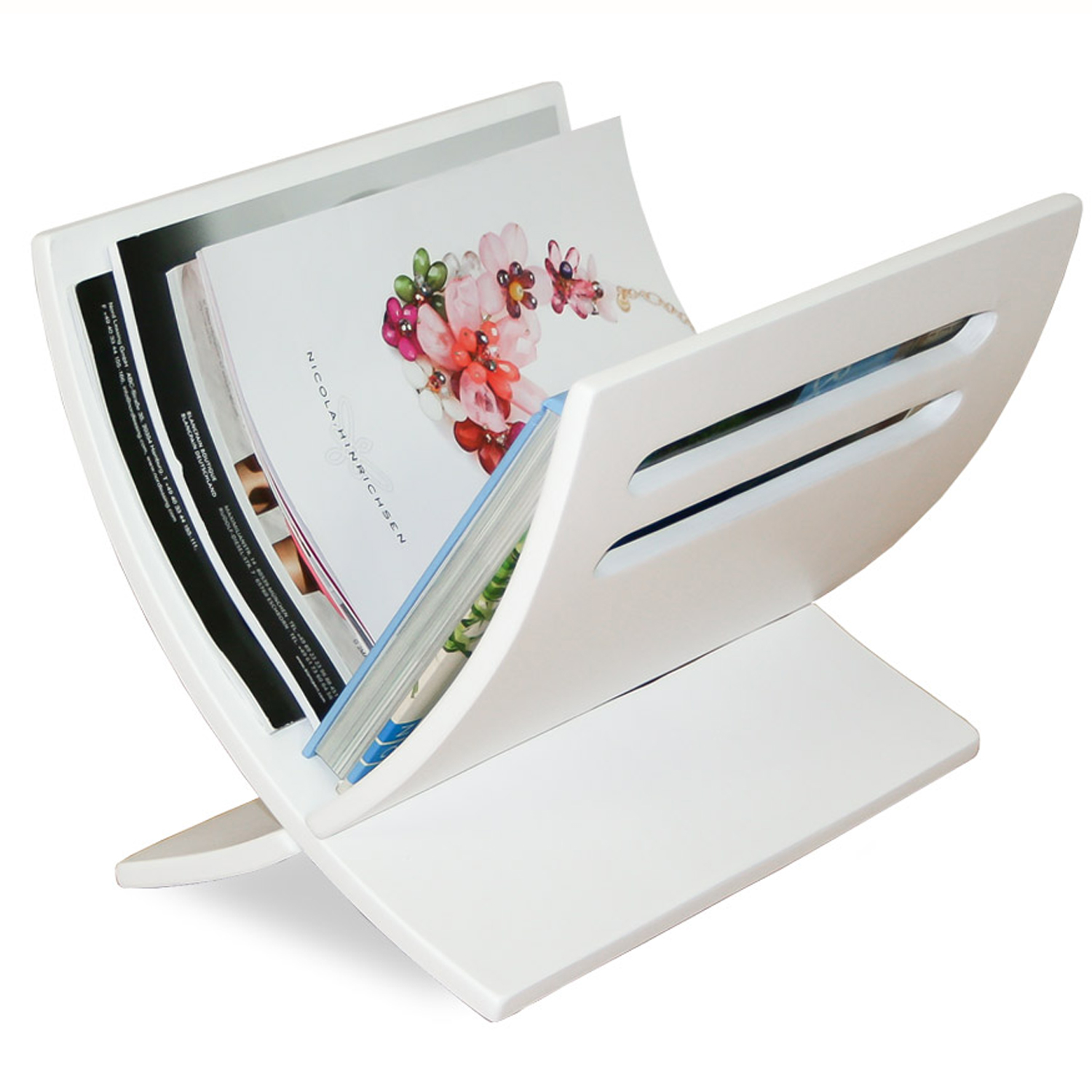 Newspaper Rack magazine holder white
