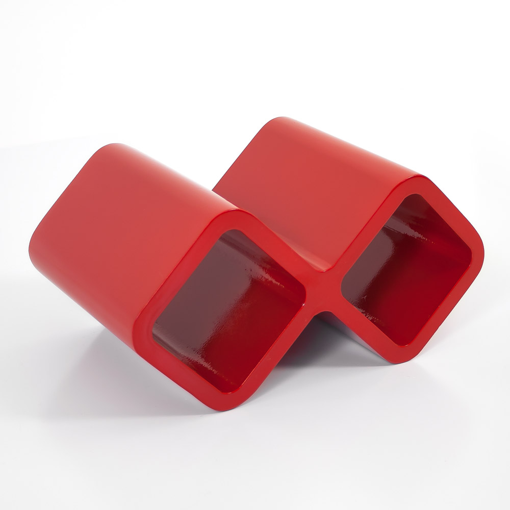 Retro Cube Shelf Shelving wine holder red