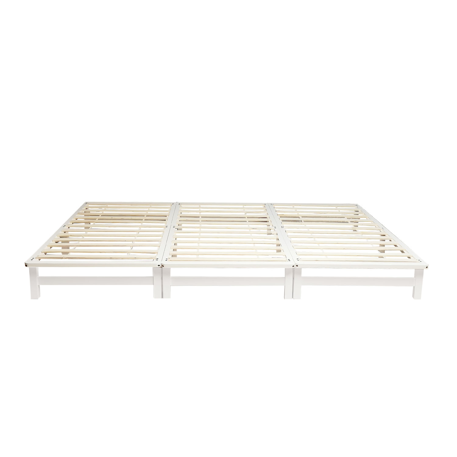 Family bed wooden bed pallet bed 270x200 cm Solid Frame Futon bed Pallet Furniture White