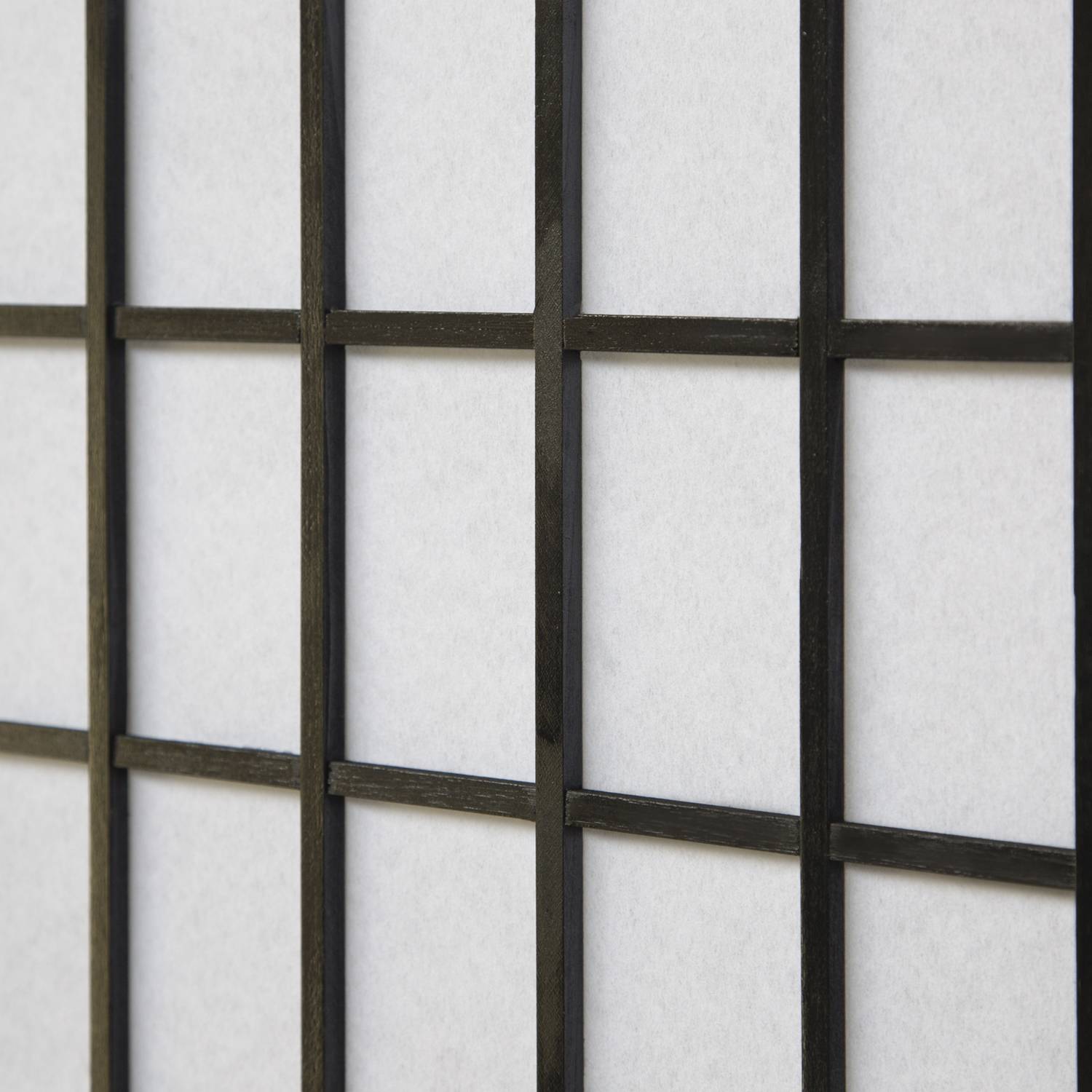 Paravent Black Shoji Rice Paper White | 6-panel | Wood | Room Divider Partition Privacy Screen