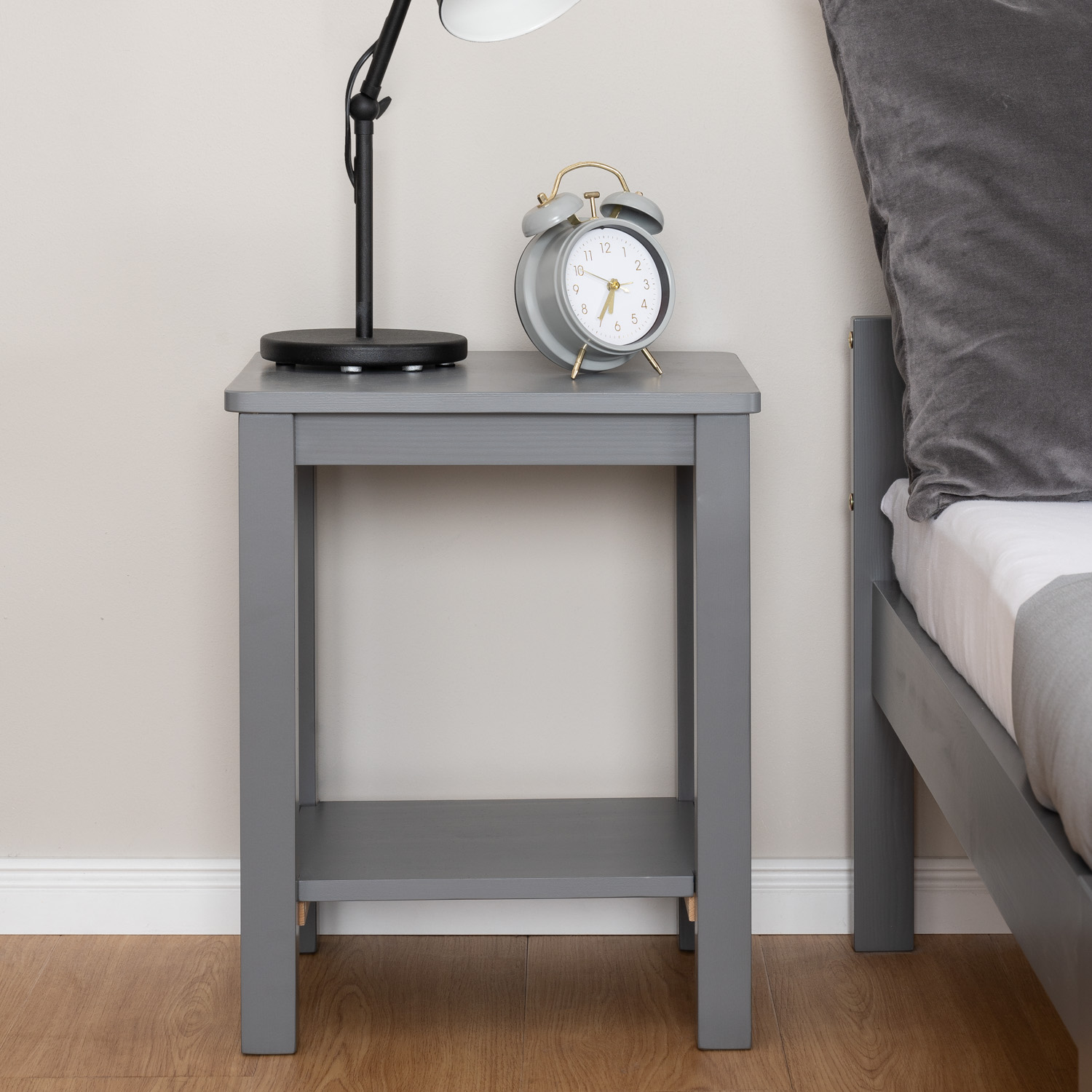 Bedside table grey Sofa Table Wooden Nightstand