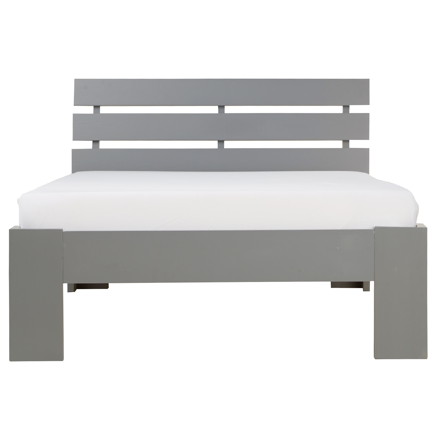 Wood Bed 90x200 cm Gray | Single Bed | with Slatted Frame | Solid | Kids Youth Guest Bedroom