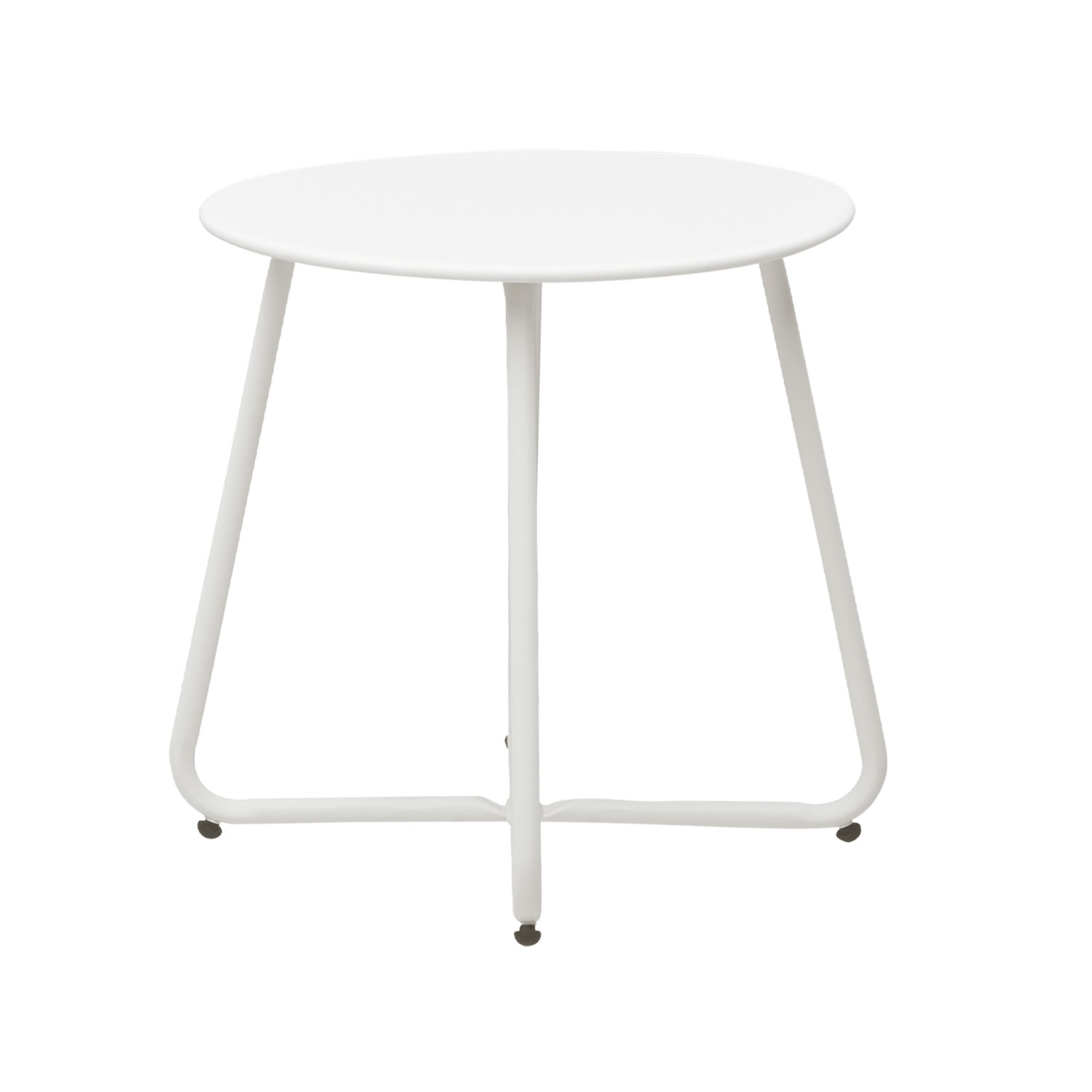 Coffee table Side table Round Garden Table White Metal Small table Outdoor table Bistro table