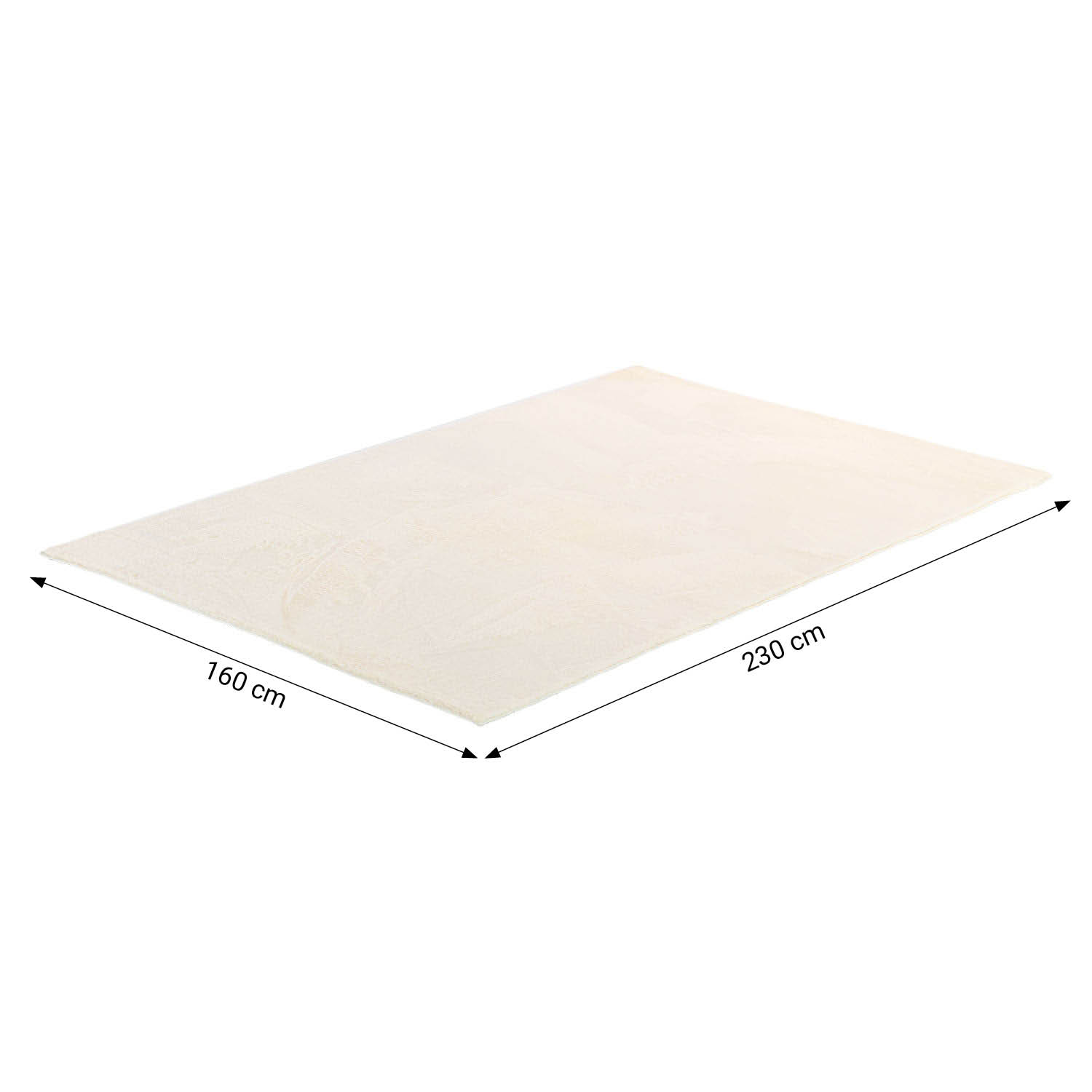 Soft Beige Rug 160x230 cm – Modern Short Pile Living Room Rug – Non Slip Bedroom Carpet – Washable Fluffy Area Rug