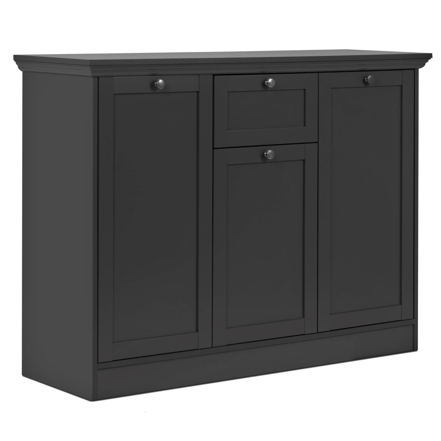Chest of Drawers Sideboard Anthracite Wood Solid Cupboard with Drawer Highboard