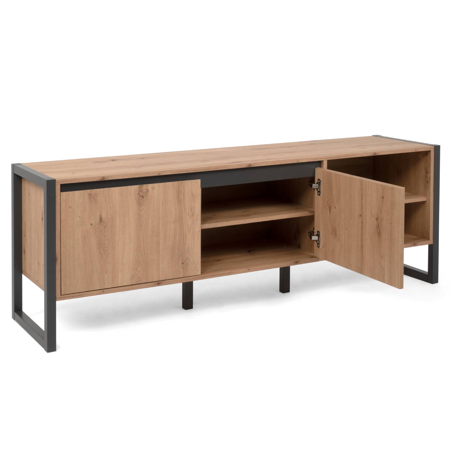 TV Board TV Cabinet TV Stand Sideboard Storage Industrial Style Wood Media Unit
