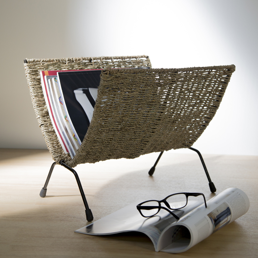 Newspaper stand magazine Holder Sea Grass