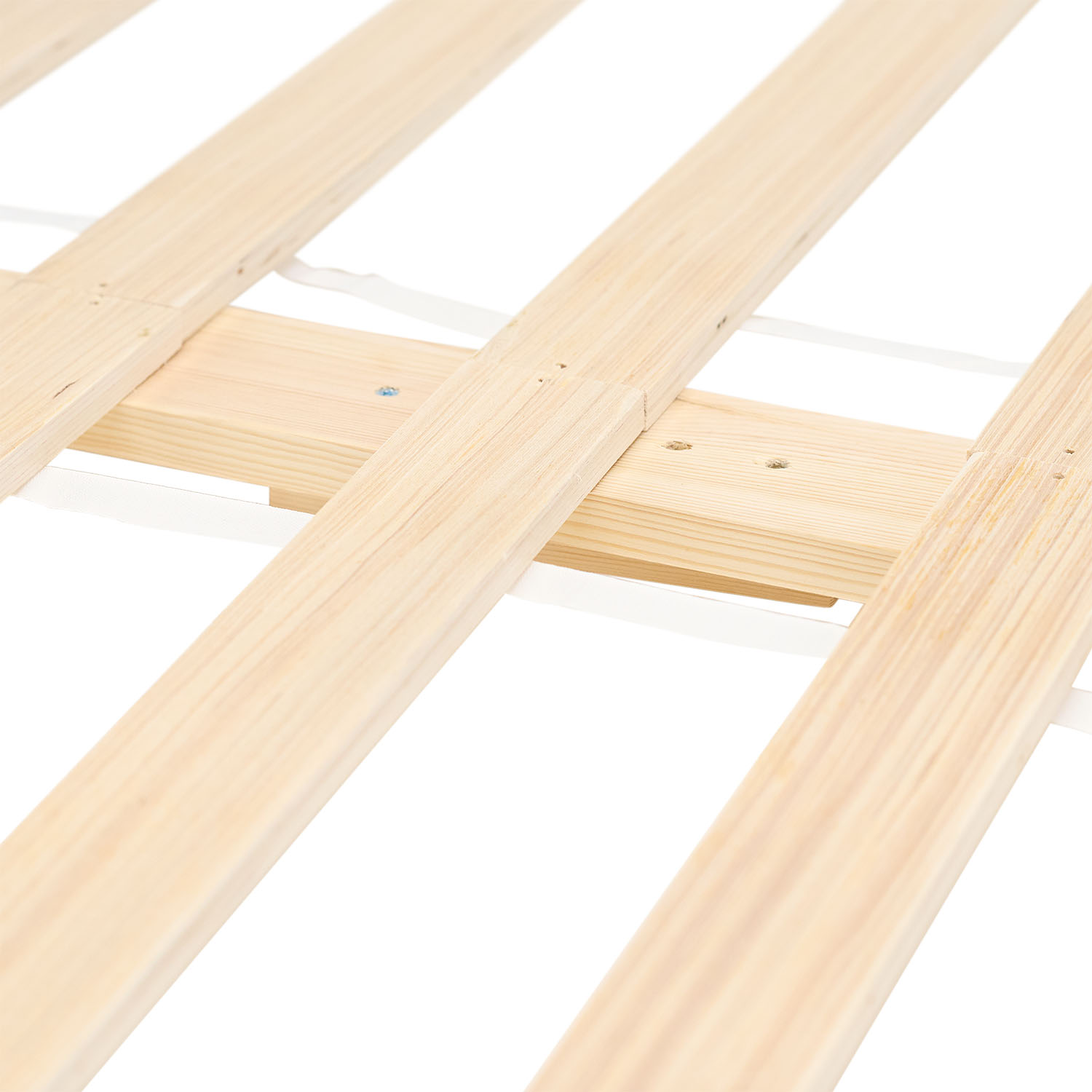 Montessori Crib 120x200 cm White with Safety Rail & Slatted Base – Solid Wood Crib