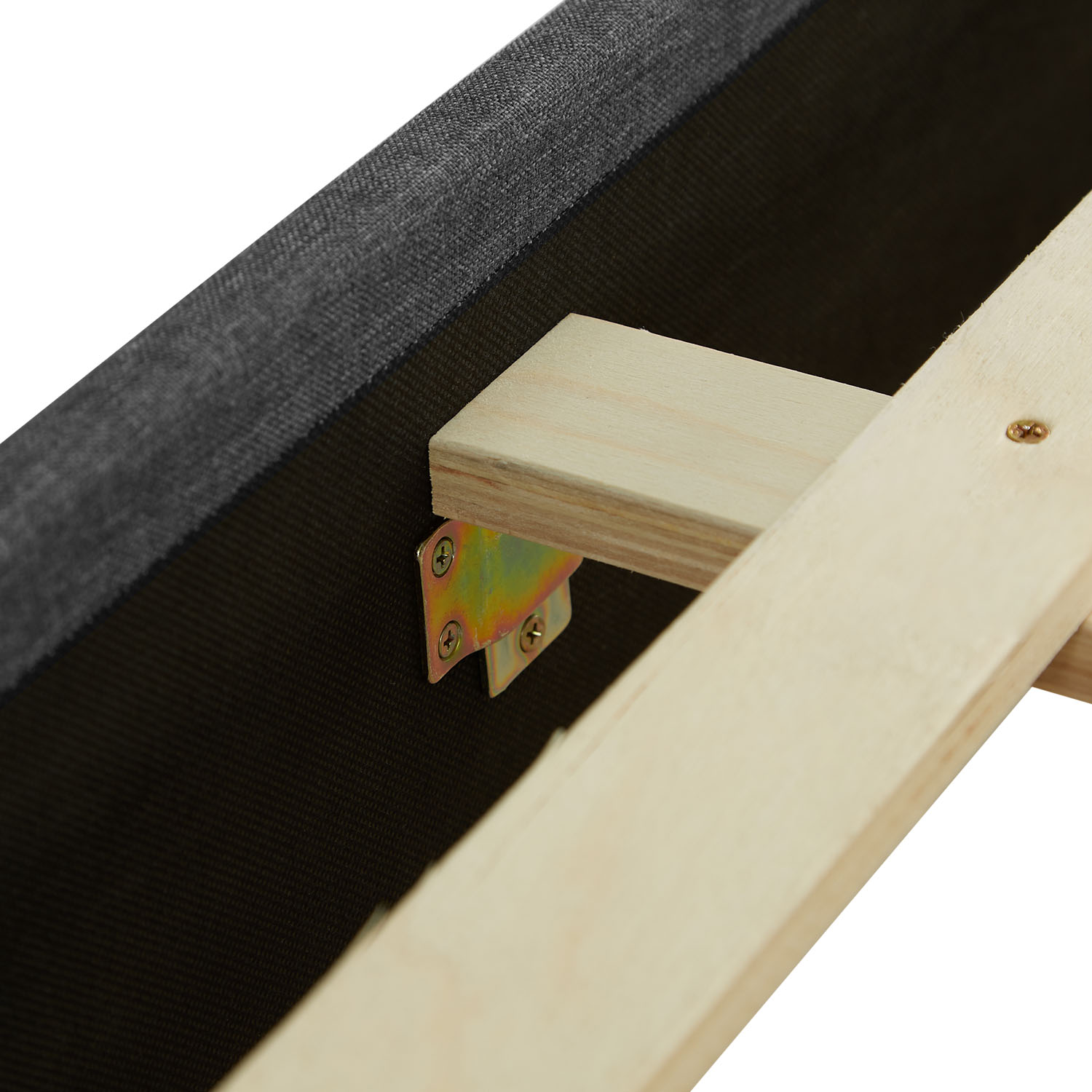 Upholstered Bed Frame Double Bed 160 x 200 cm Grey Futon Bed Platform Bed Fabric Upholstered bed 160x200 cm grey | futon bed | with slatted frame | double fabric bed frame