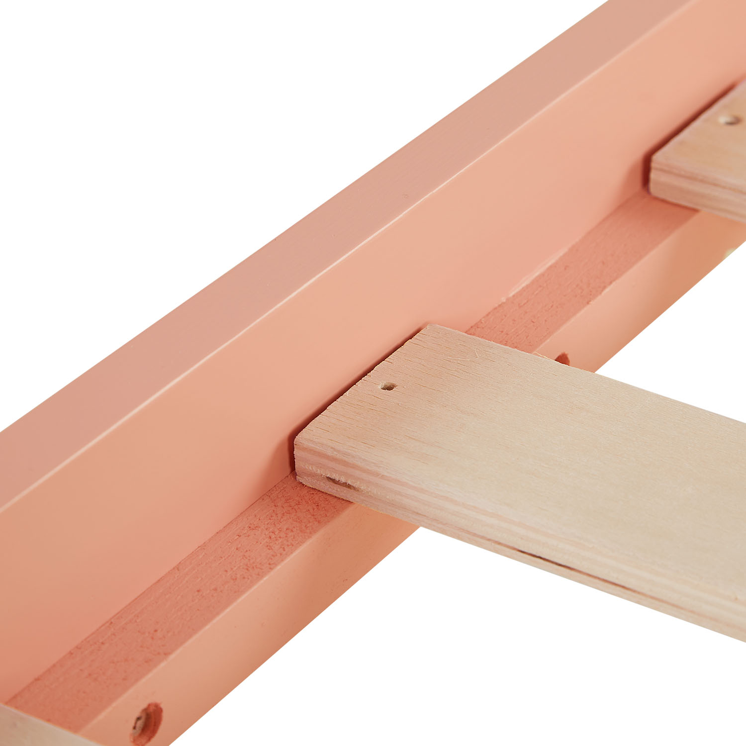 Wood Bed 90x200 cm Red Natural | Retro Bed | Single Bed | with Slatted Frame | Kids Youth Guest Bedroom Wood Bed 90x200 cm Red Natural | Retro Bed | Single Bed | with Slatted Frame | Kids Youth Guest Bedroom